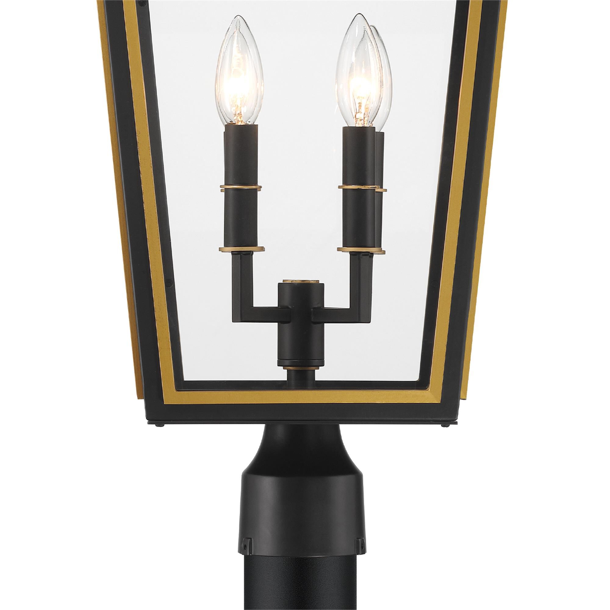 Shown in Matte Black and Textured Gold finish and Clear glass