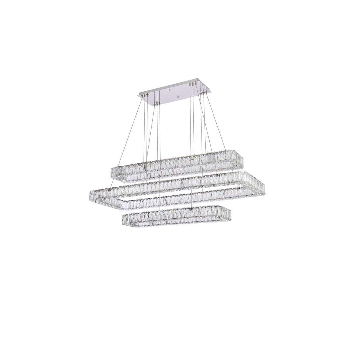 Monroe Linear Suspension Light by Elegant Lighting
