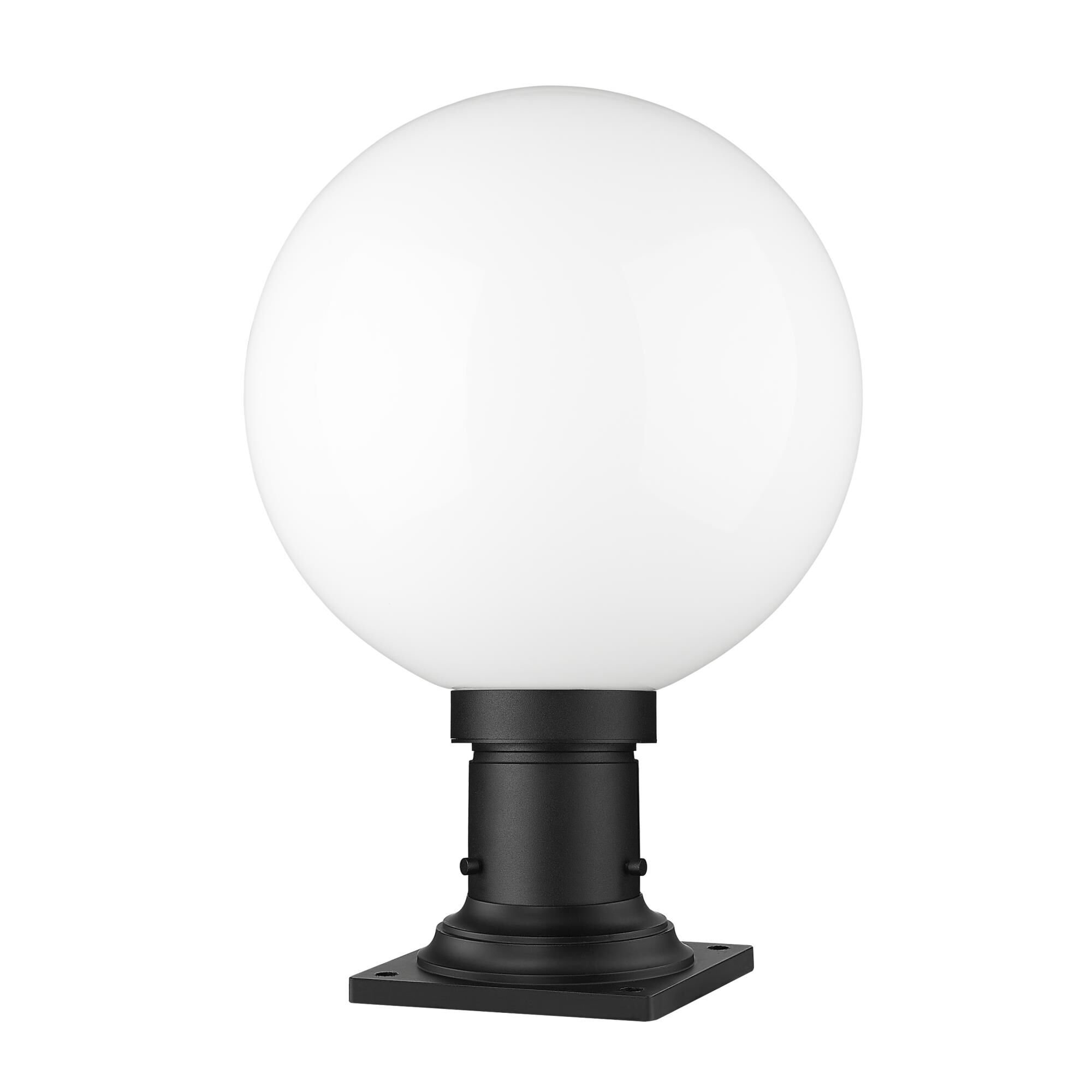 Shown in Black finish and Opal glass