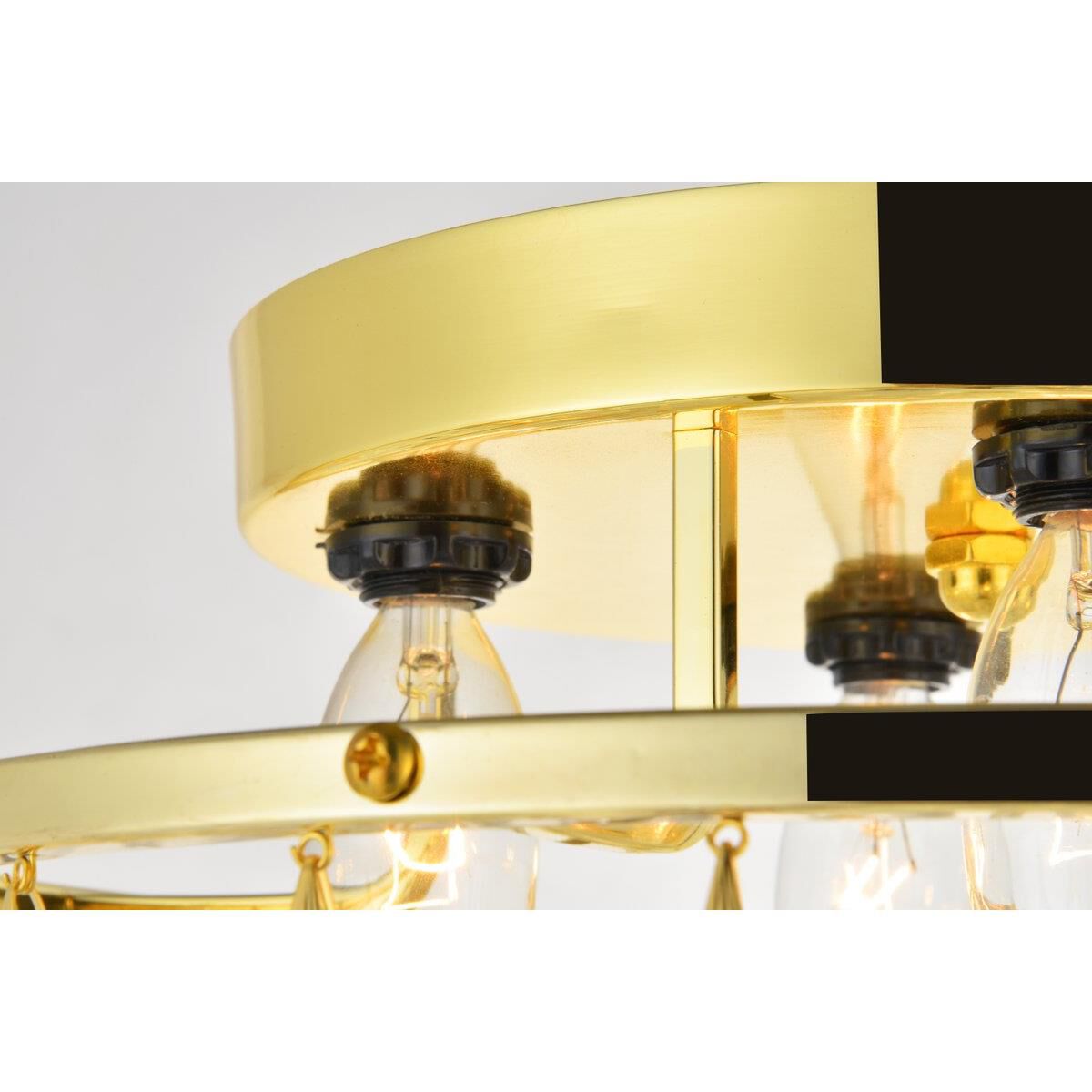 Clara 14 Inch 4 Light Flush Mount by Elegant Lighting