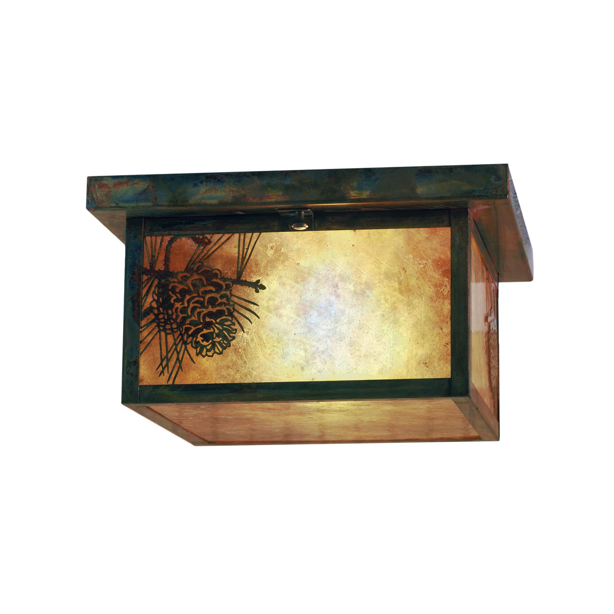 Hyde Park Winter Pine 17 Inch 2 Light Flush Mount by Meyda Lighting