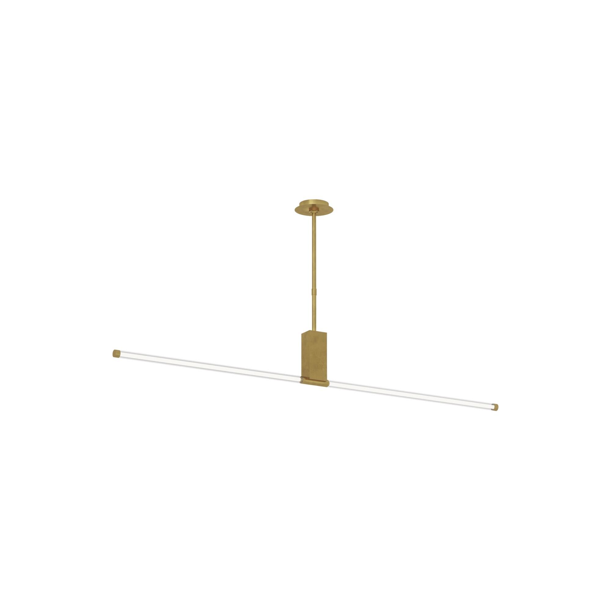 Shown in Natural Brass finish and Glass shade
