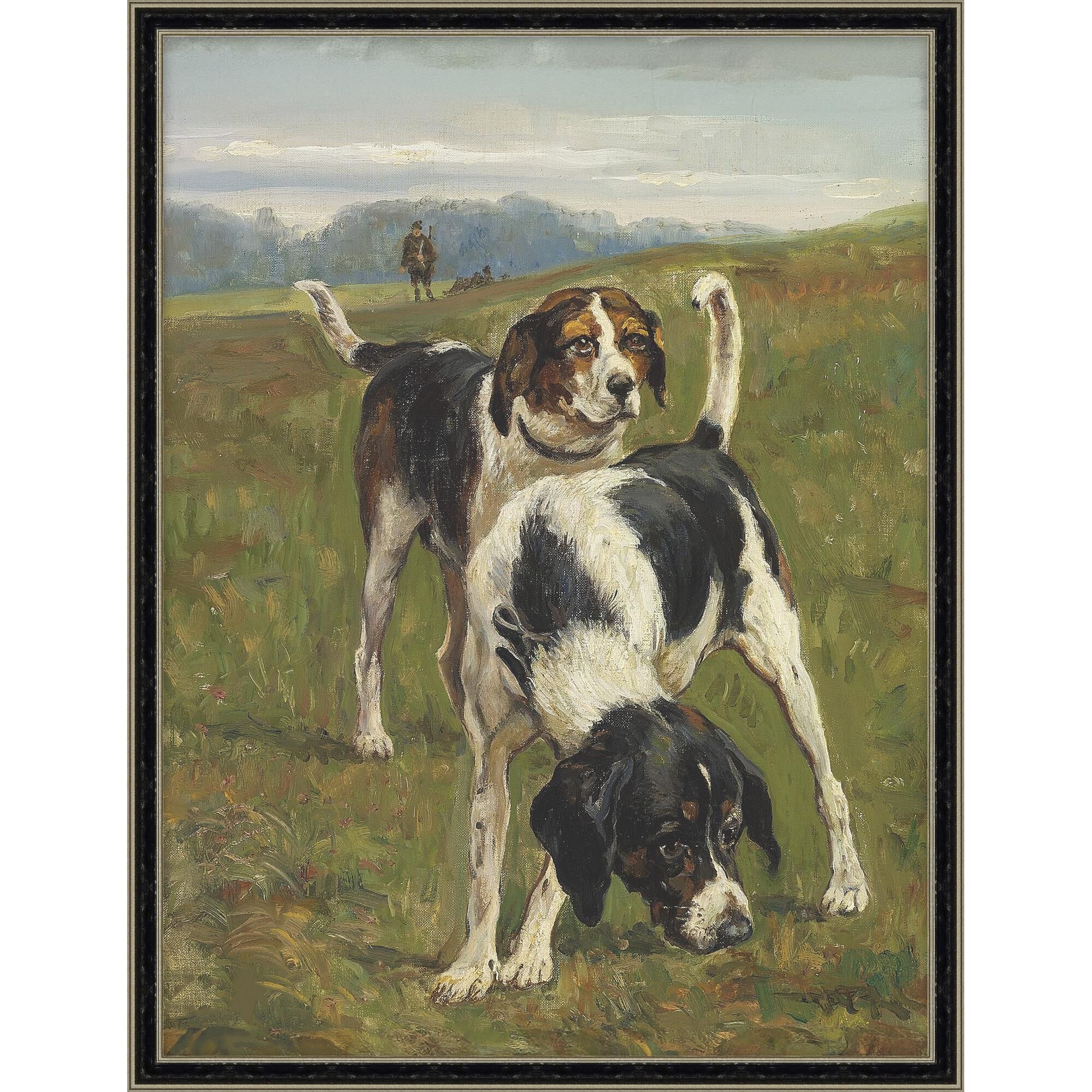 Studio L57 Nouvelle Dogs In The Field Print by LEVEL57
