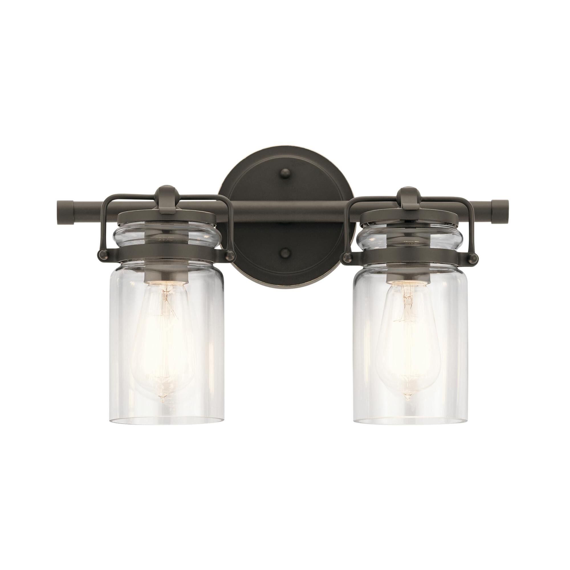 Shown in Olde Bronze finish and Clear glass