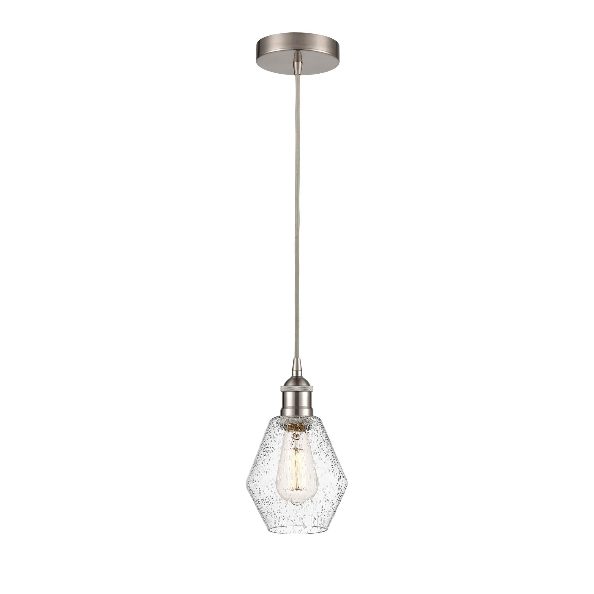 Shown in Brushed Satin Nickel finish and Seedy Cindyrella 8