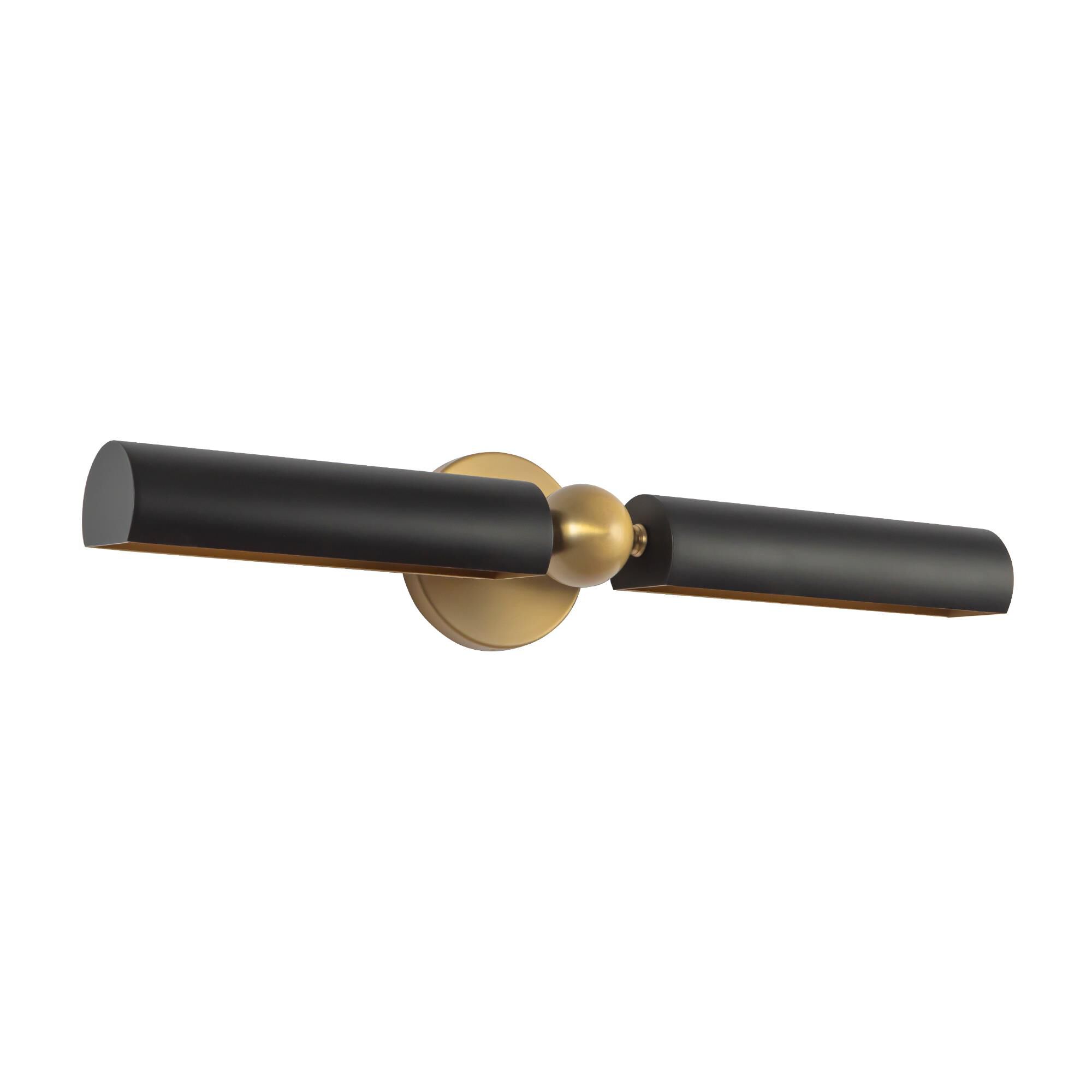 Shown in Brushed Gold and Matte Black finish and Steel shade