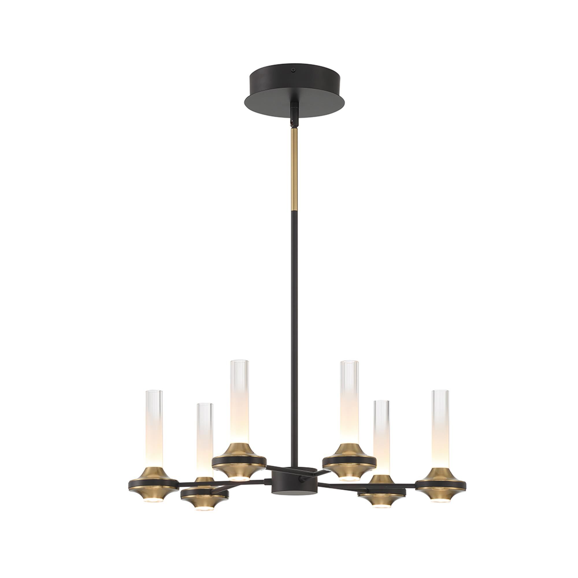 Shown in Black and Brass finish and Etched glass