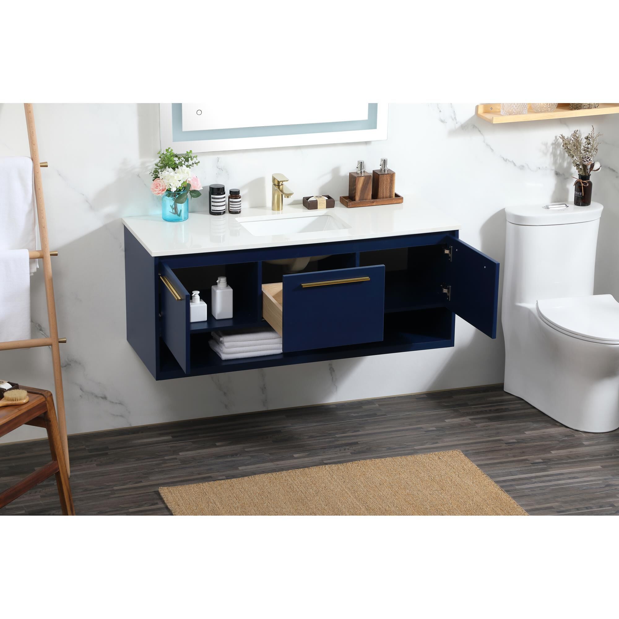 Shown in Blue finish
