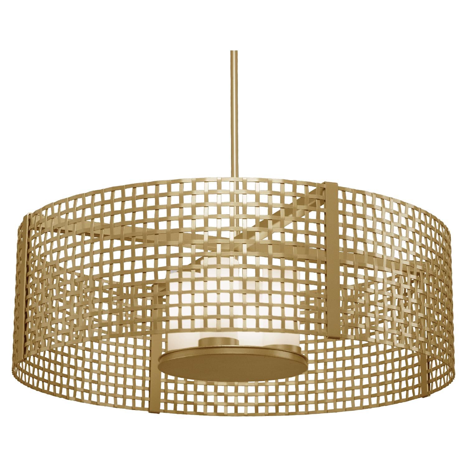 Shown in Gilded Brass finish and Frosted glass and Without Shade shade