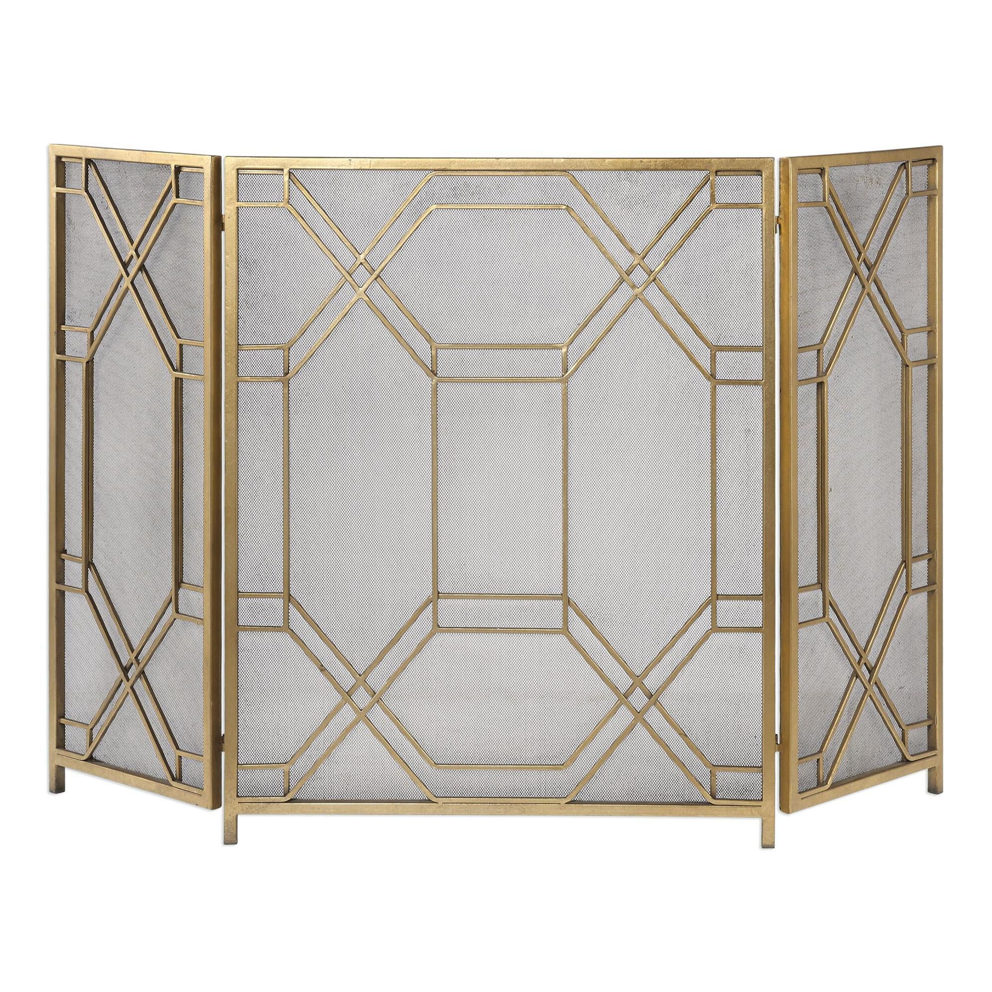 Shown in Forged Iron Finished In Lightly Antiqued Gold Leaf. finish