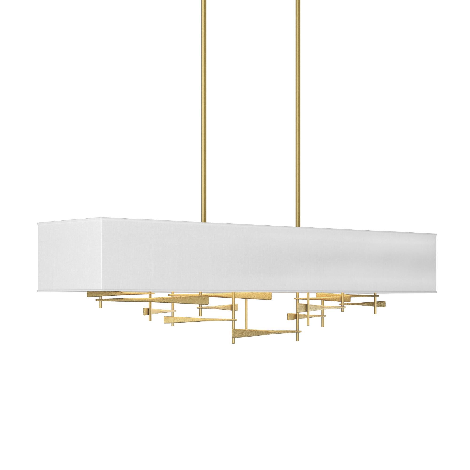 Shown in Modern Brass finish and White shade