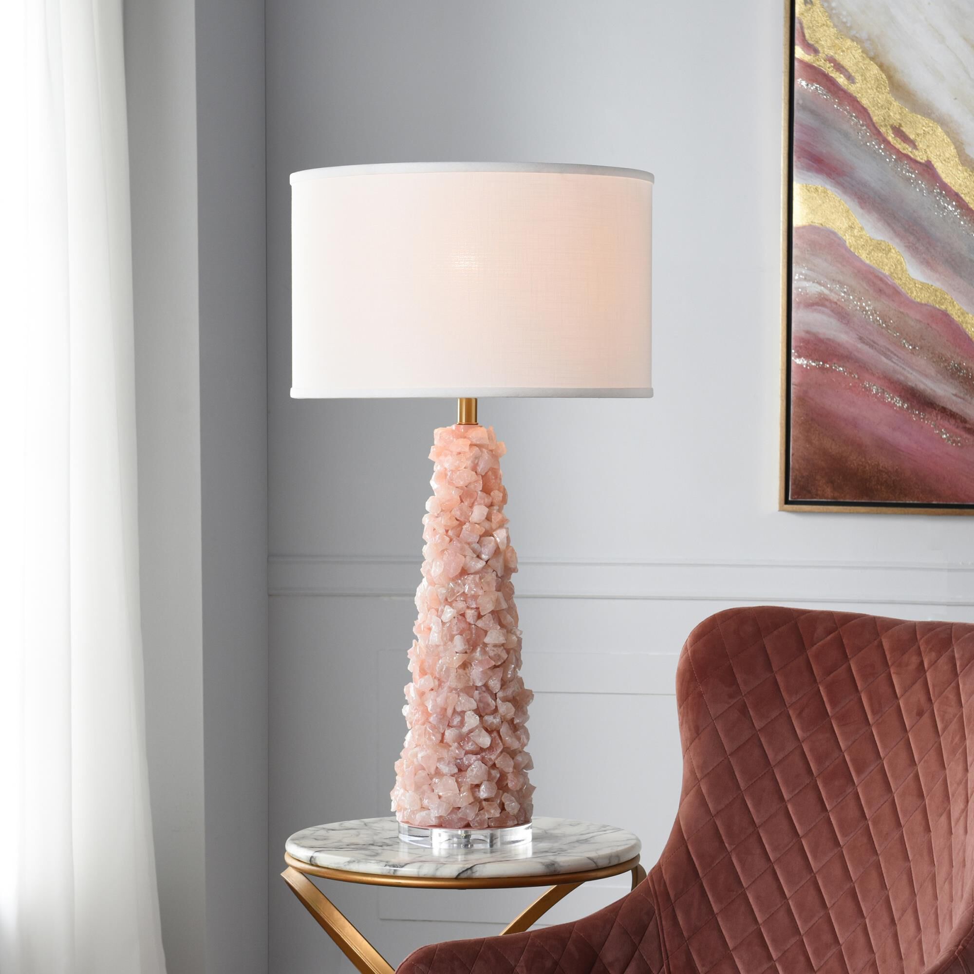 Shown in Rose Quartz finish and Off-White shade
