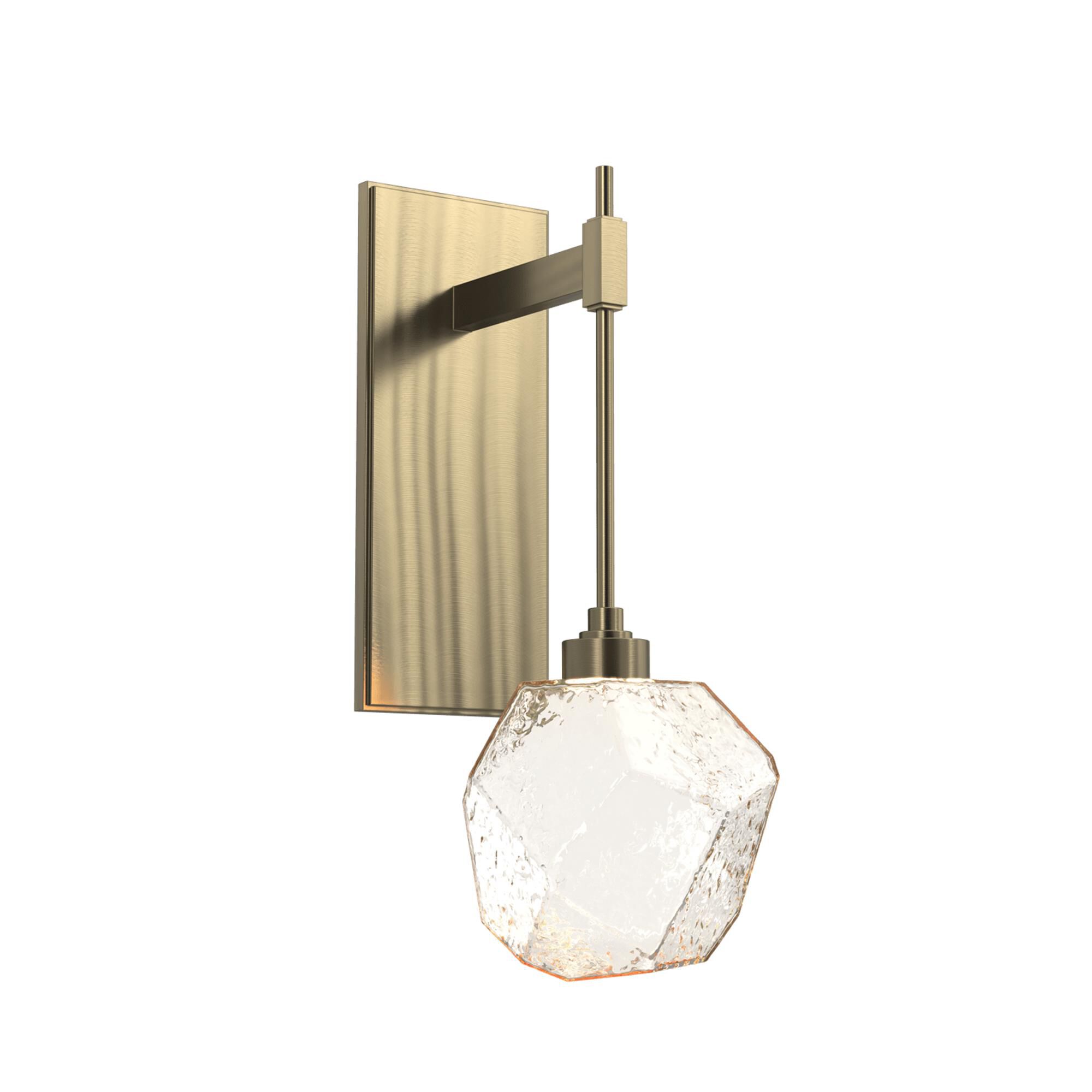 Shown in Novel Brass finish and Blown Gem Amber glass