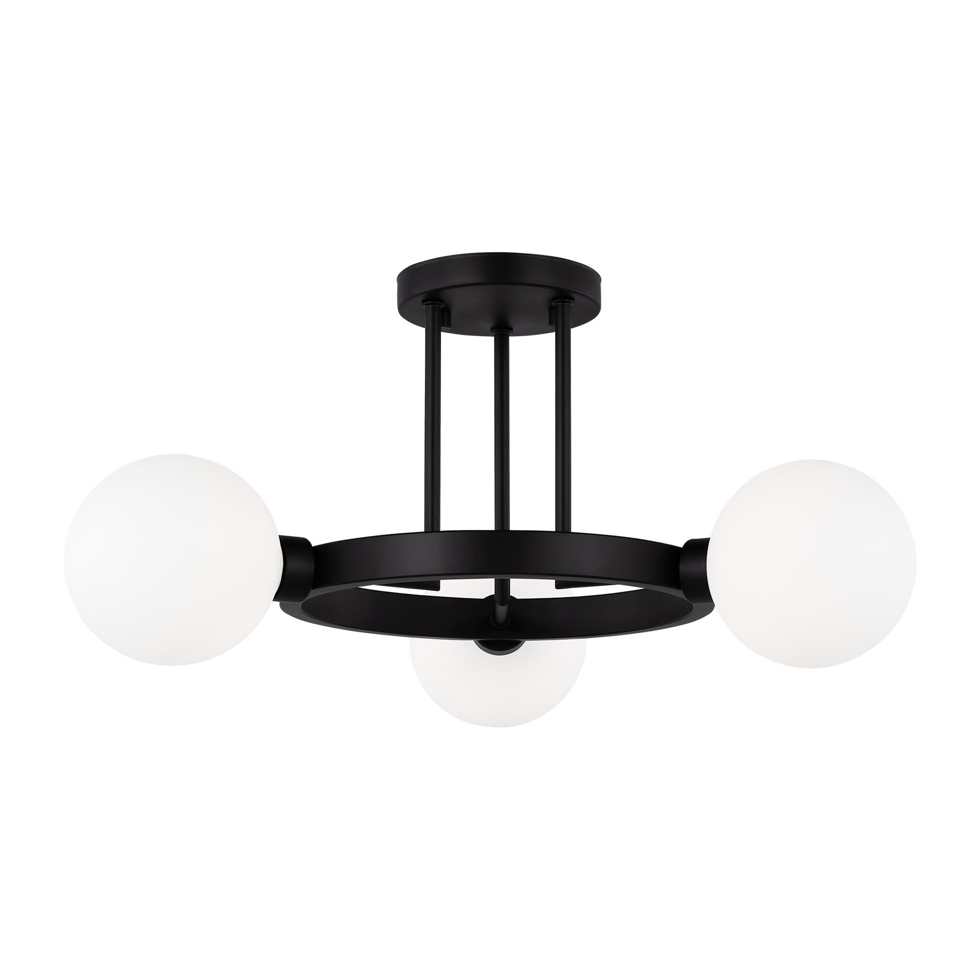 Clybourn 21 Inch 3 Light Semi Flush Mount,