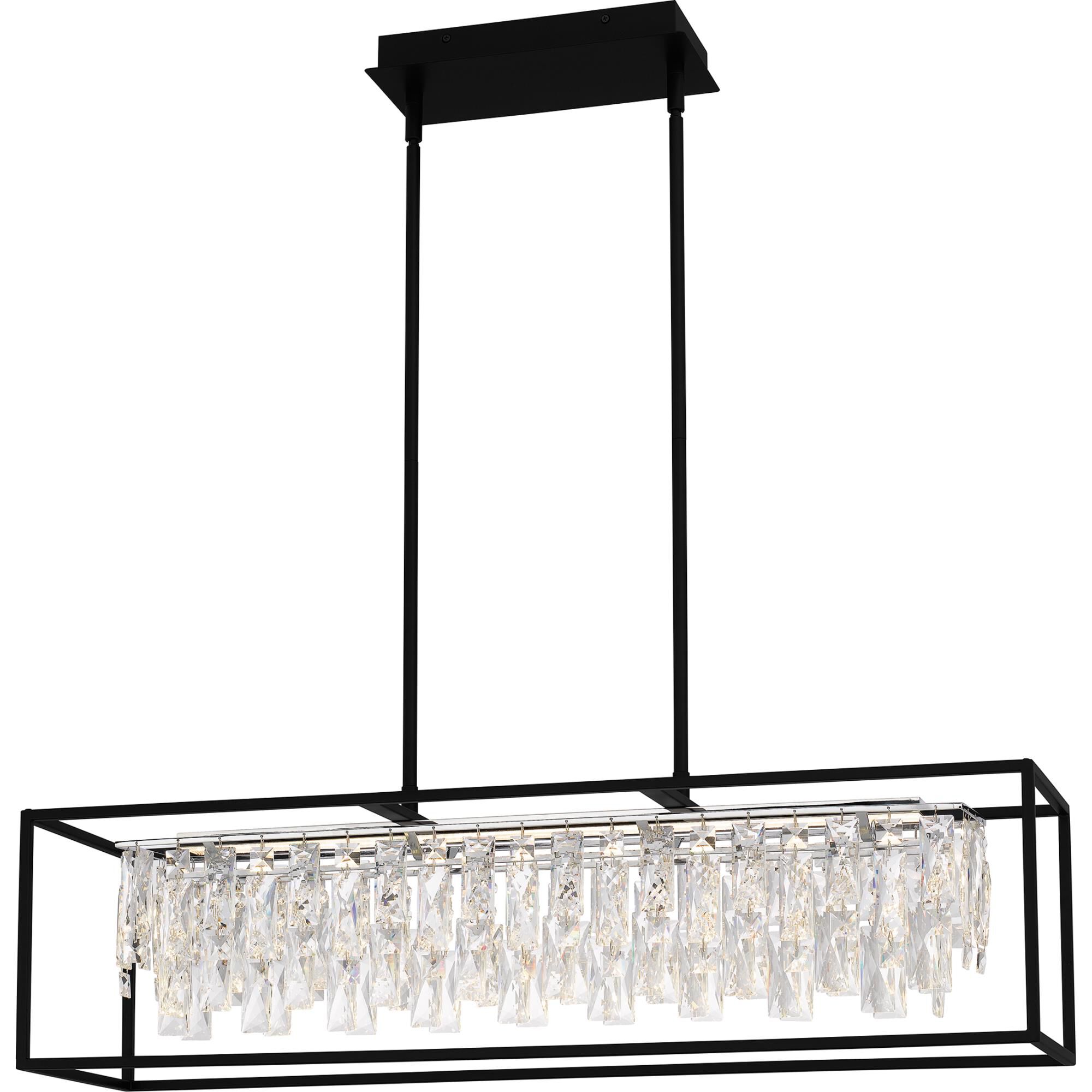 Shown in Matte Black finish and Clear Crystal Glass shade
