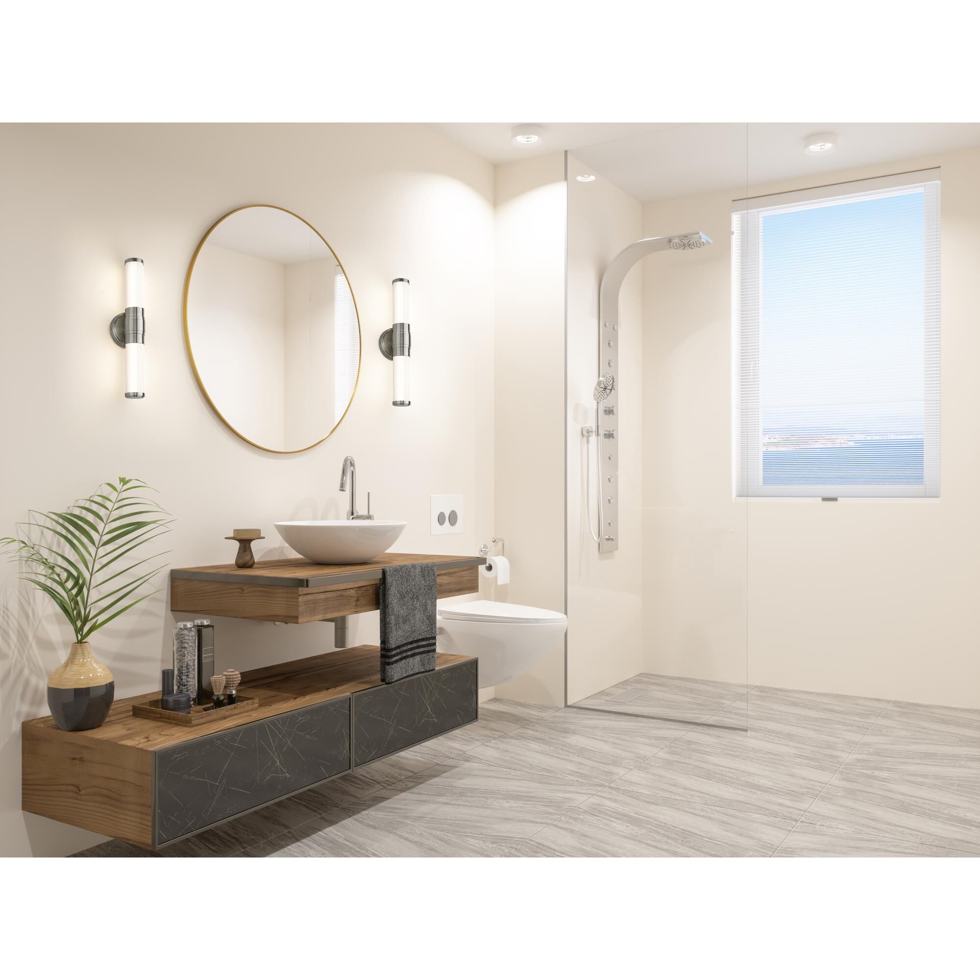 Shown in Brushed Nickel finish and Opal White glass and Opal White shade