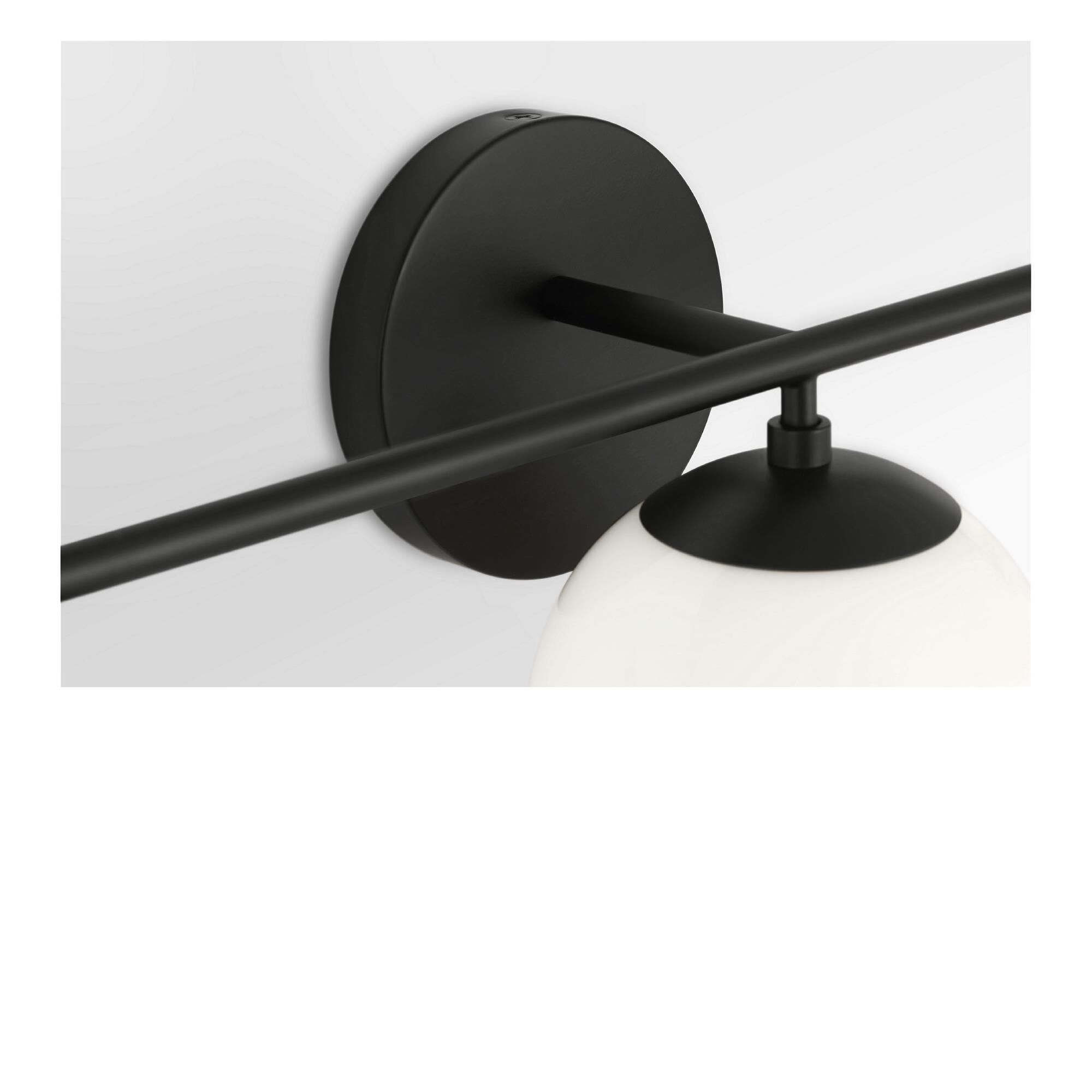 Shown in Midnight Black finish and Clear White glass