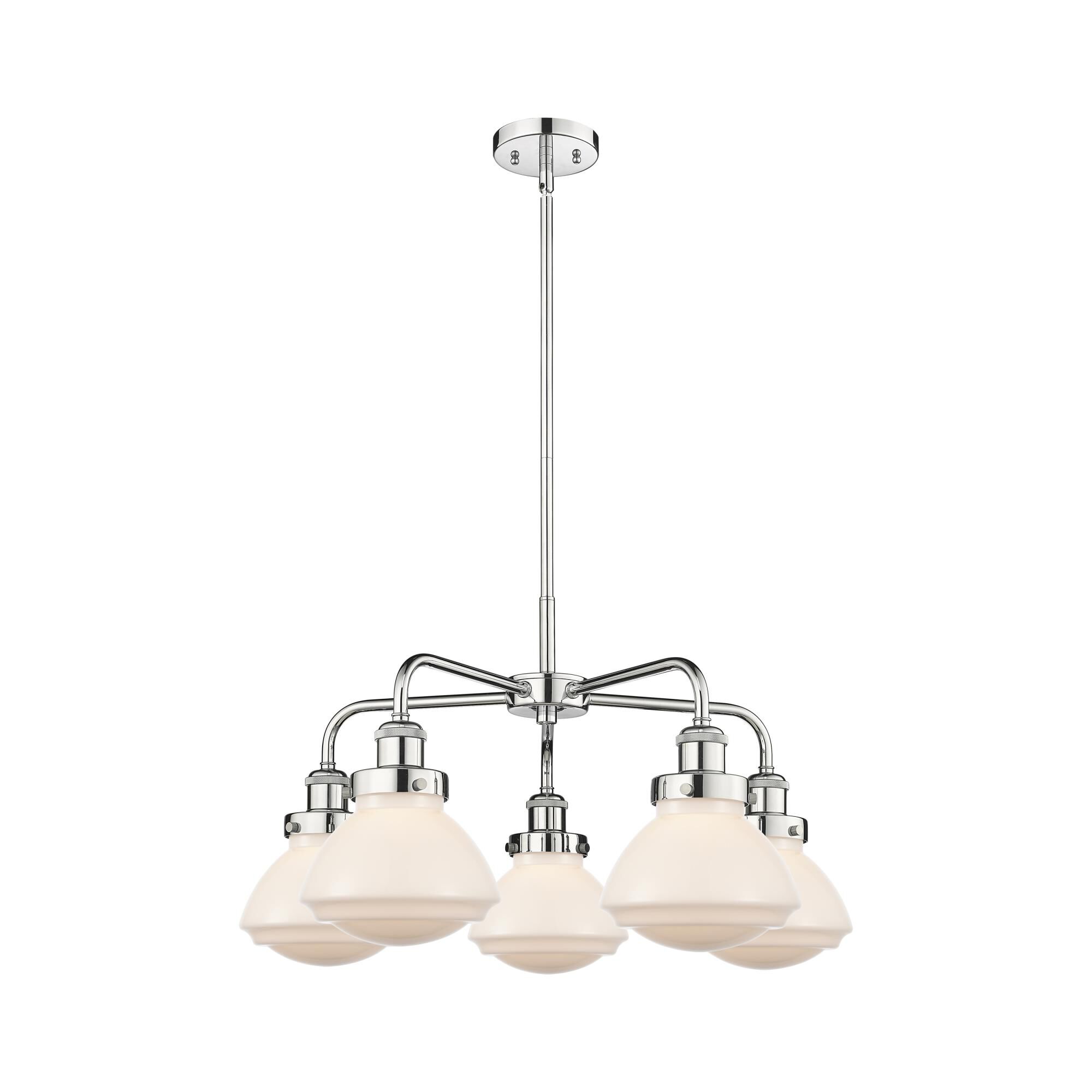 Shown in Polished Chrome finish and Matte White glass