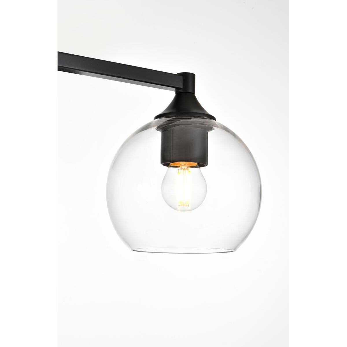 Shown in Black  finish and Clear glass