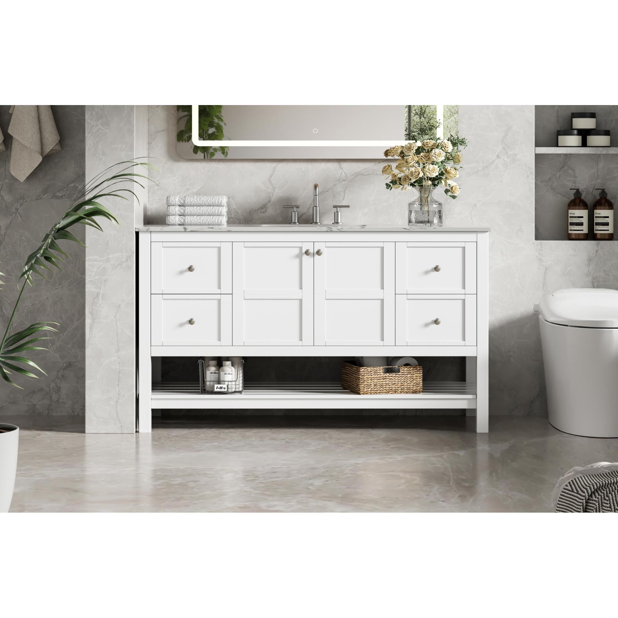 Theo 54 Inch Bath Vanity by Elegant Dcor