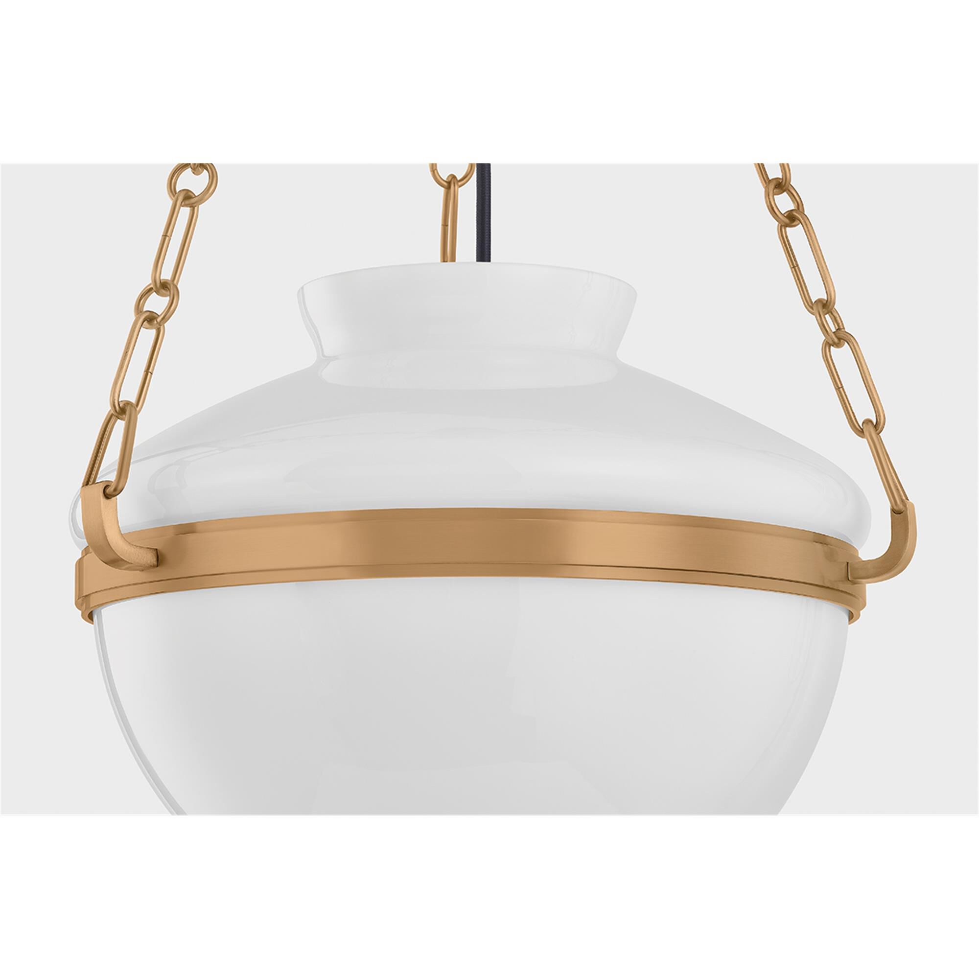 Shown in Patina Brass finish and Opal Glossy glass