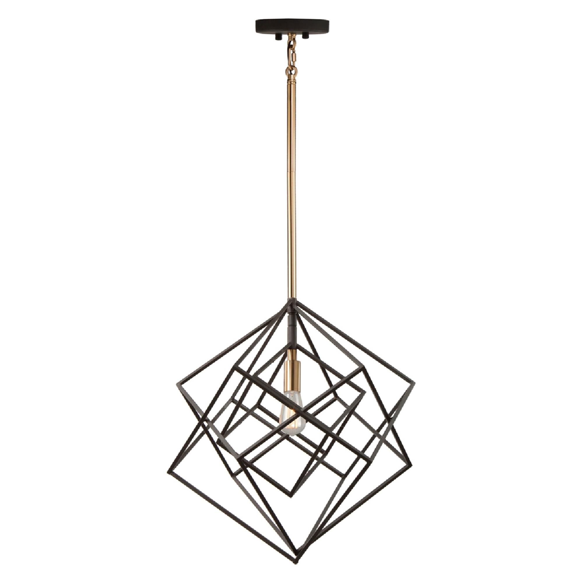 Shown in Matte Black & Satin Brass finish