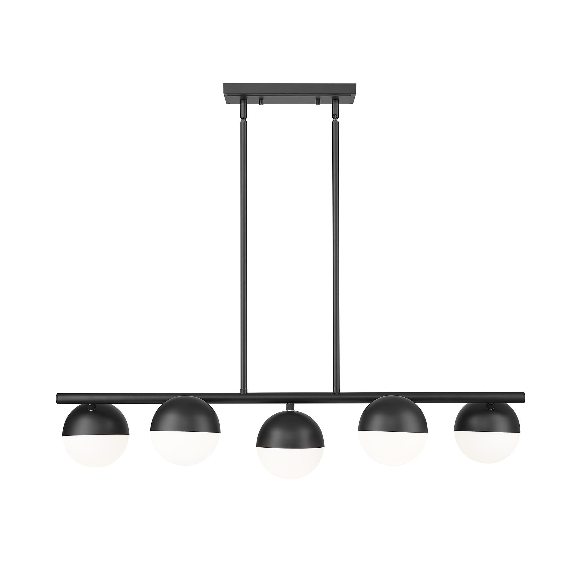 Shown in Matte Black finish and Matte Opal glass and Matte Opal shade