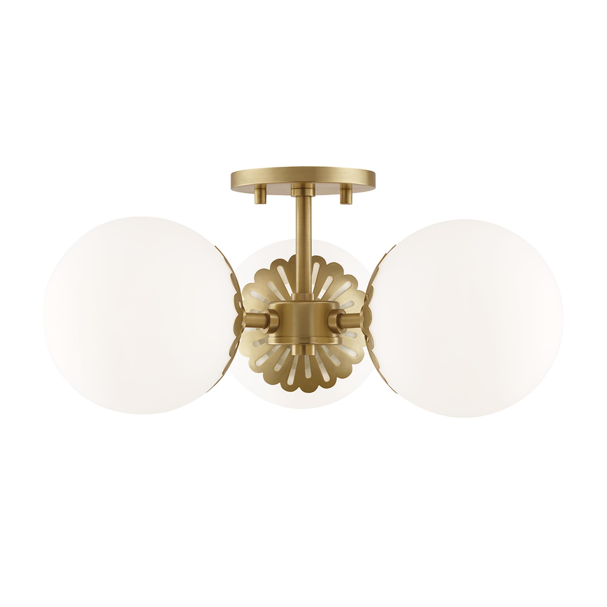 Paige 16 Inch 3 Light Semi Flush Mount,