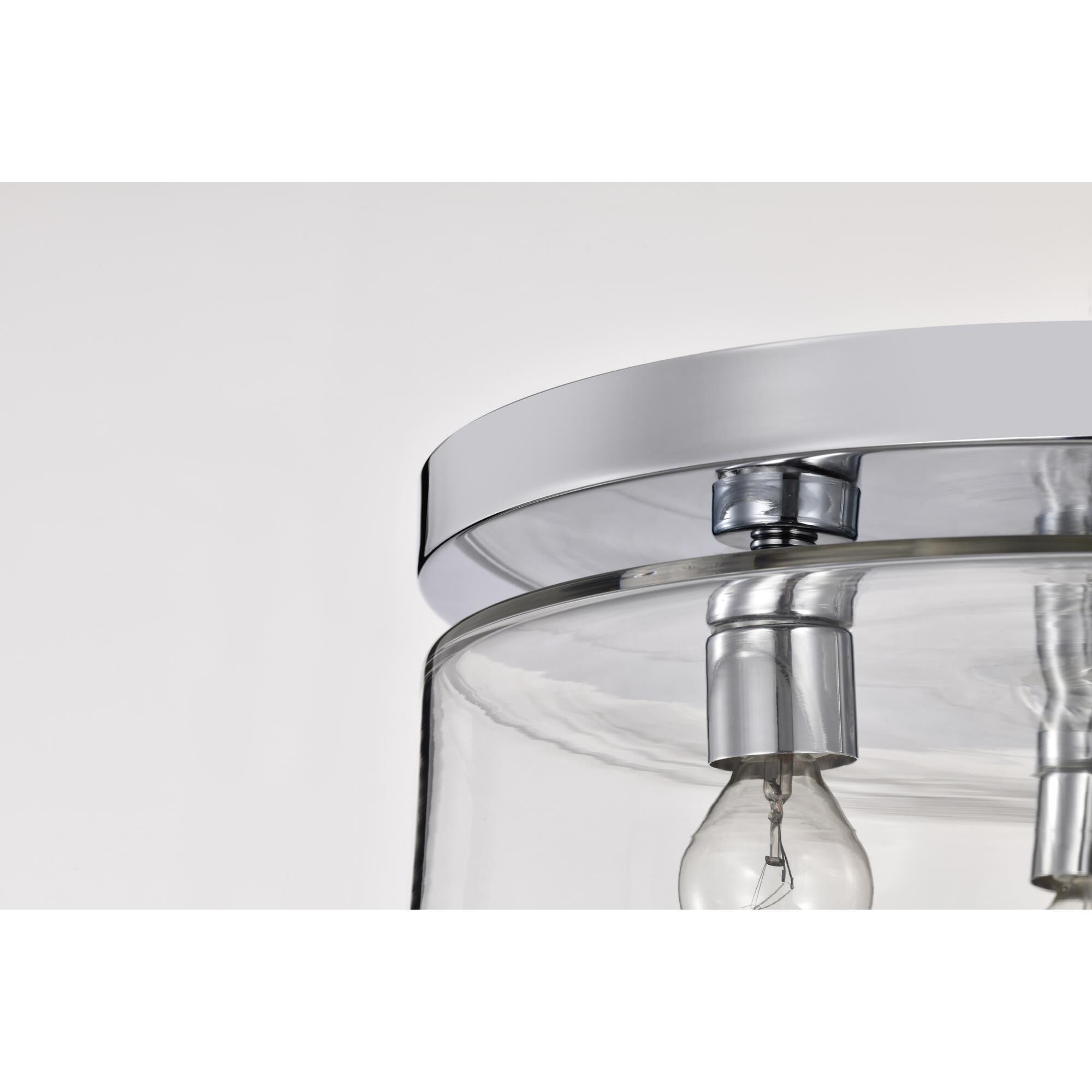 Shown in Polished Nickel finish and Clear glass