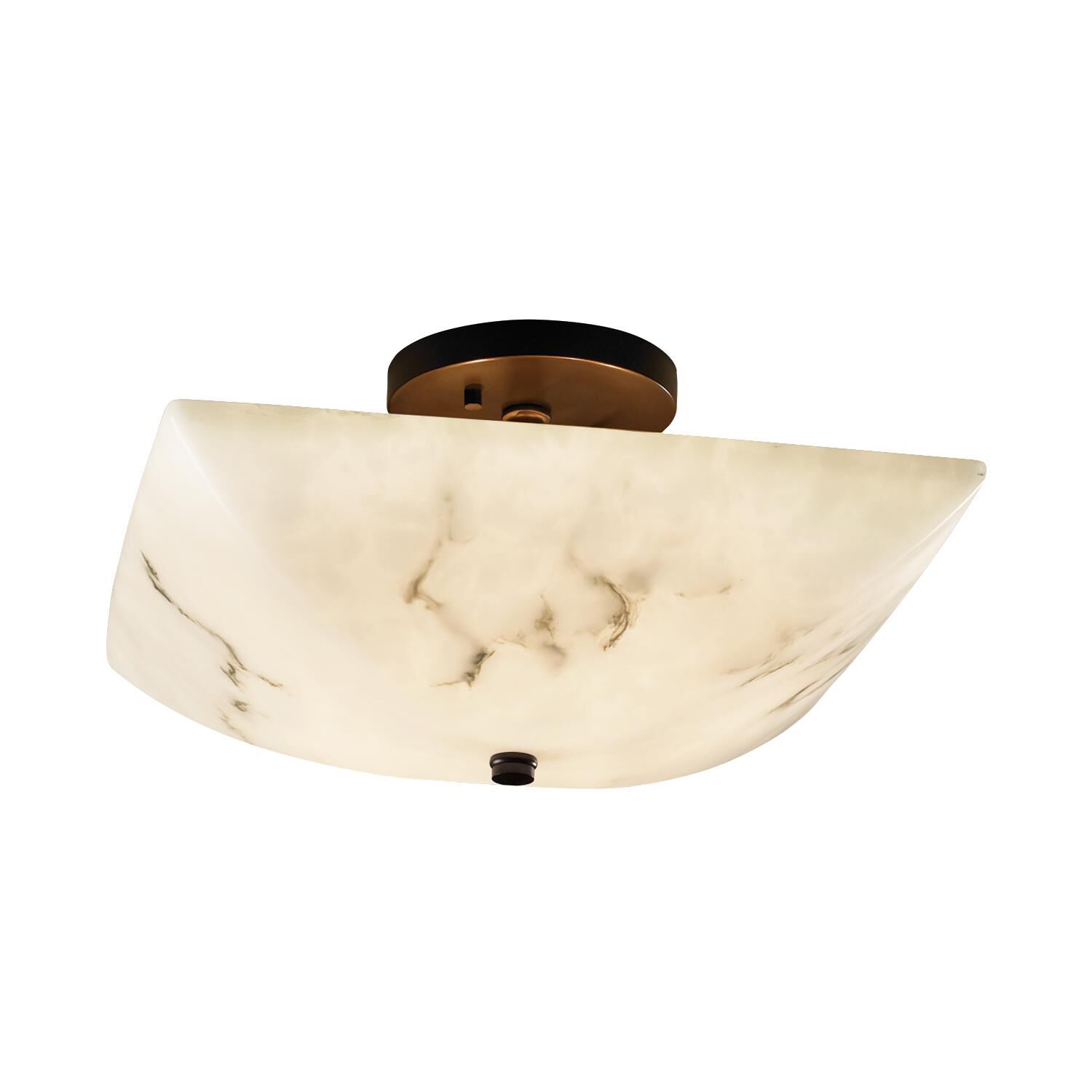 Lumenaria 14 Inch 2 Light Semi Flush Mount by Justice Design Group