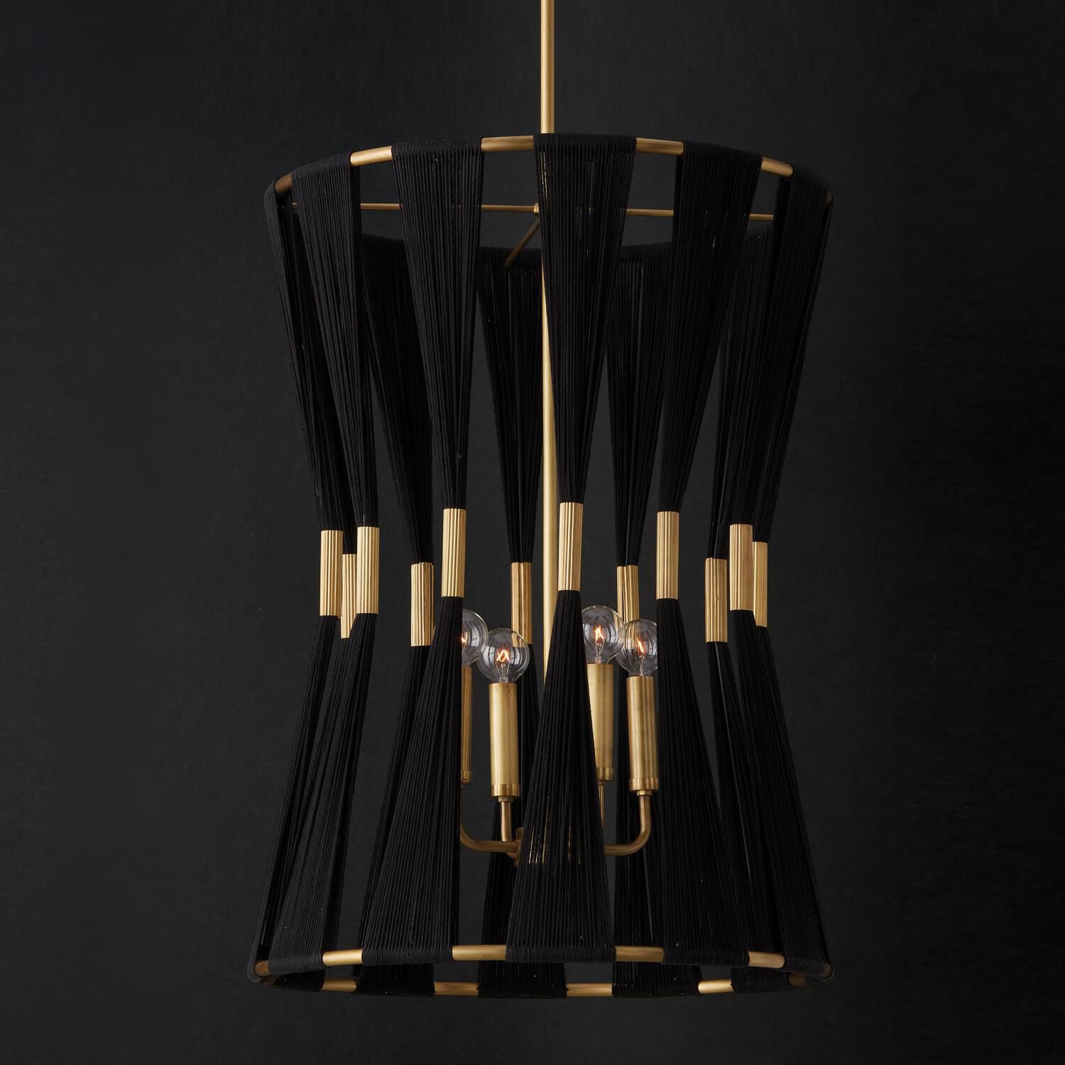 Shown in Black Rope And Patinaed Brass finish