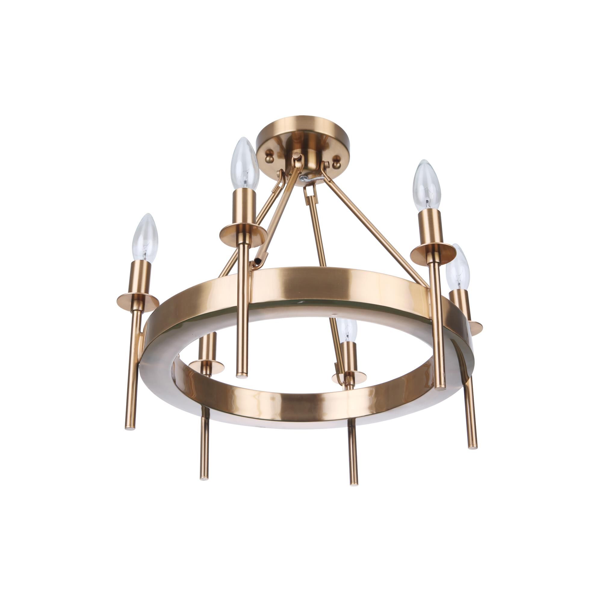 Larrson 17 Inch 6 Light Semi Flush Mount by Craftmade