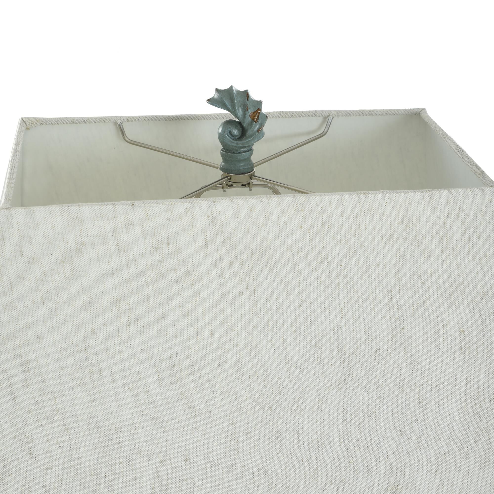 Shown in River Crest finish and Taupe Hardback Fabric shade