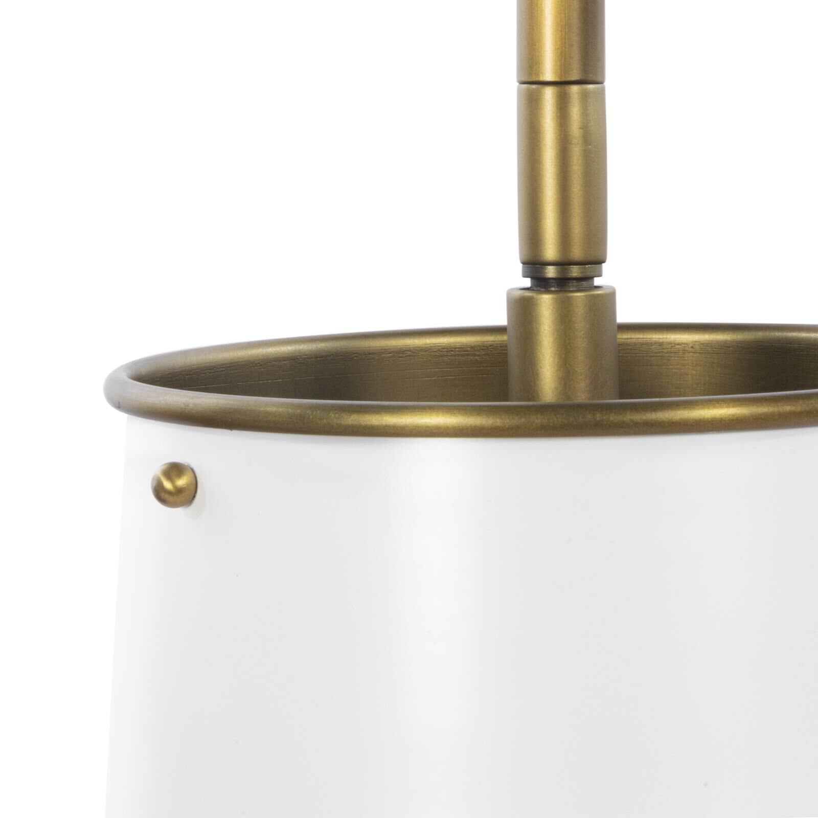 Shown in White finish and Metal shade