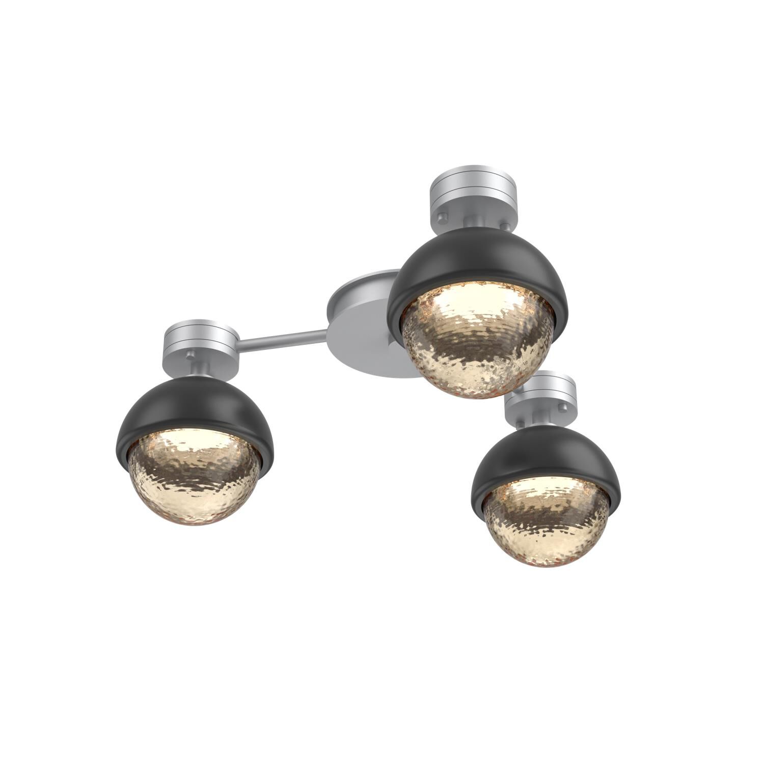 Shown in Classic Silver finish and Amber glass and Matte Black accent