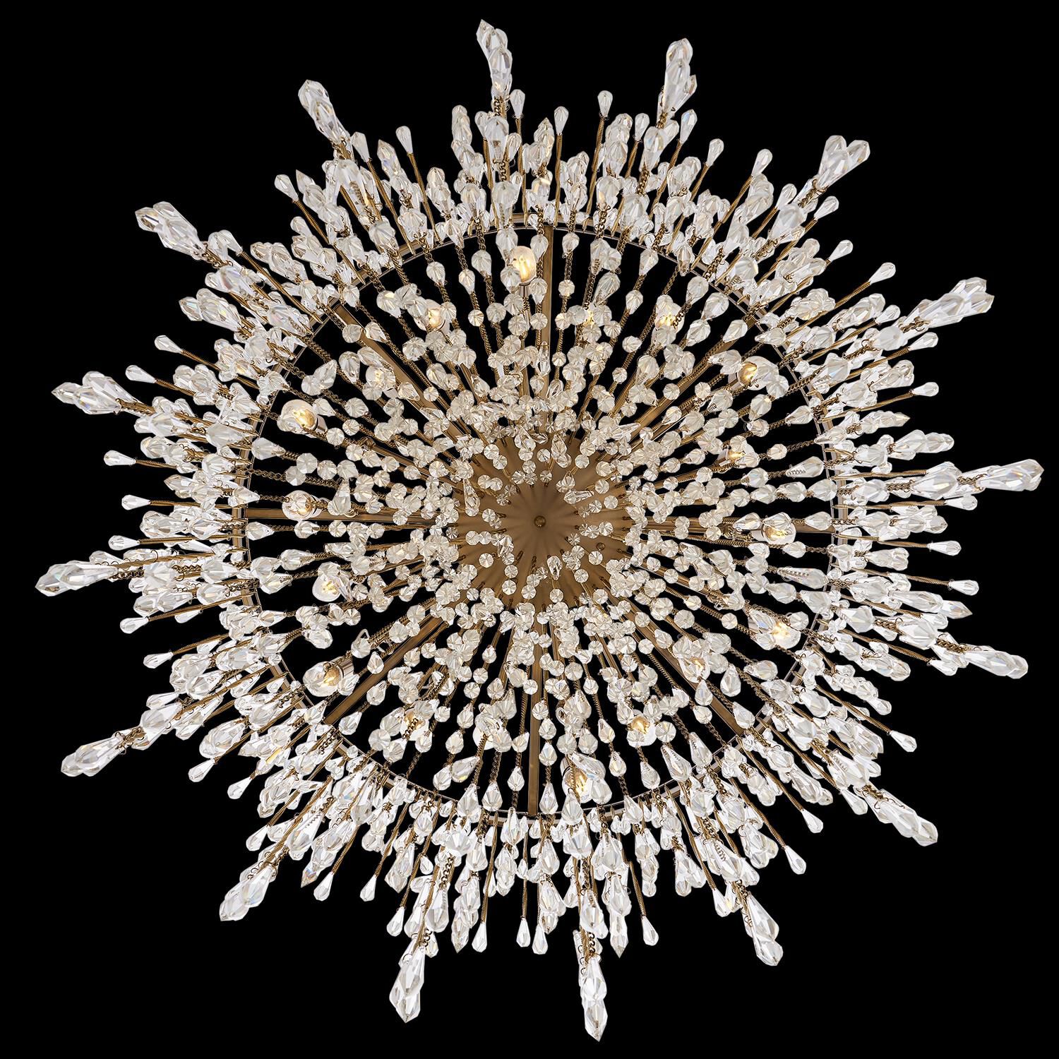 Shown in Brushed Champagne Gold finish and Firenze Clear crystal