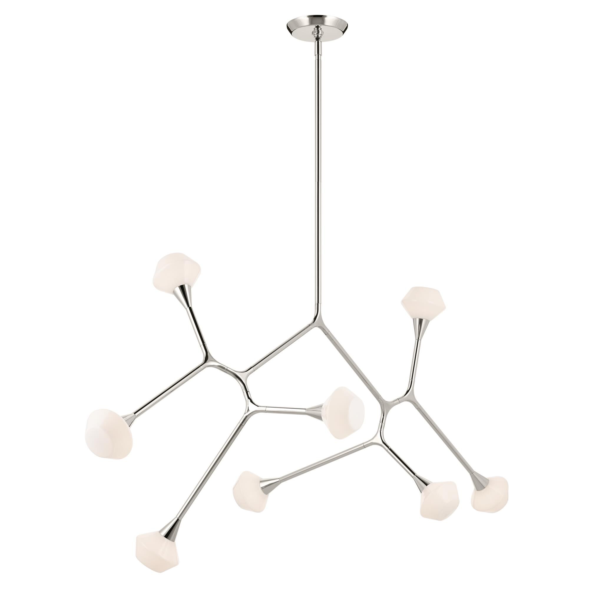 Shown in Polished Nickel finish and Opal glass