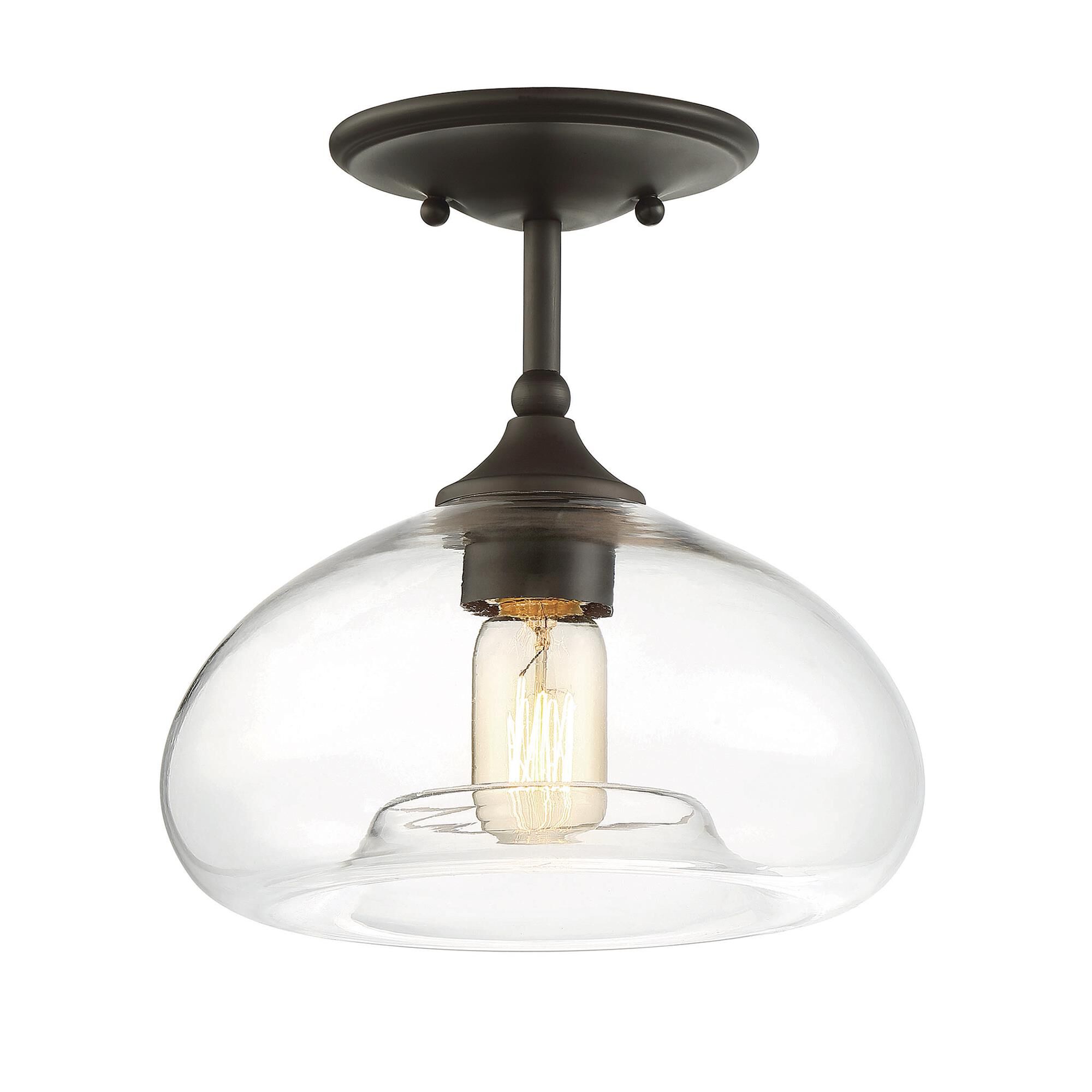 Shown in Oil Rubbed Bronze finish and Clear glass