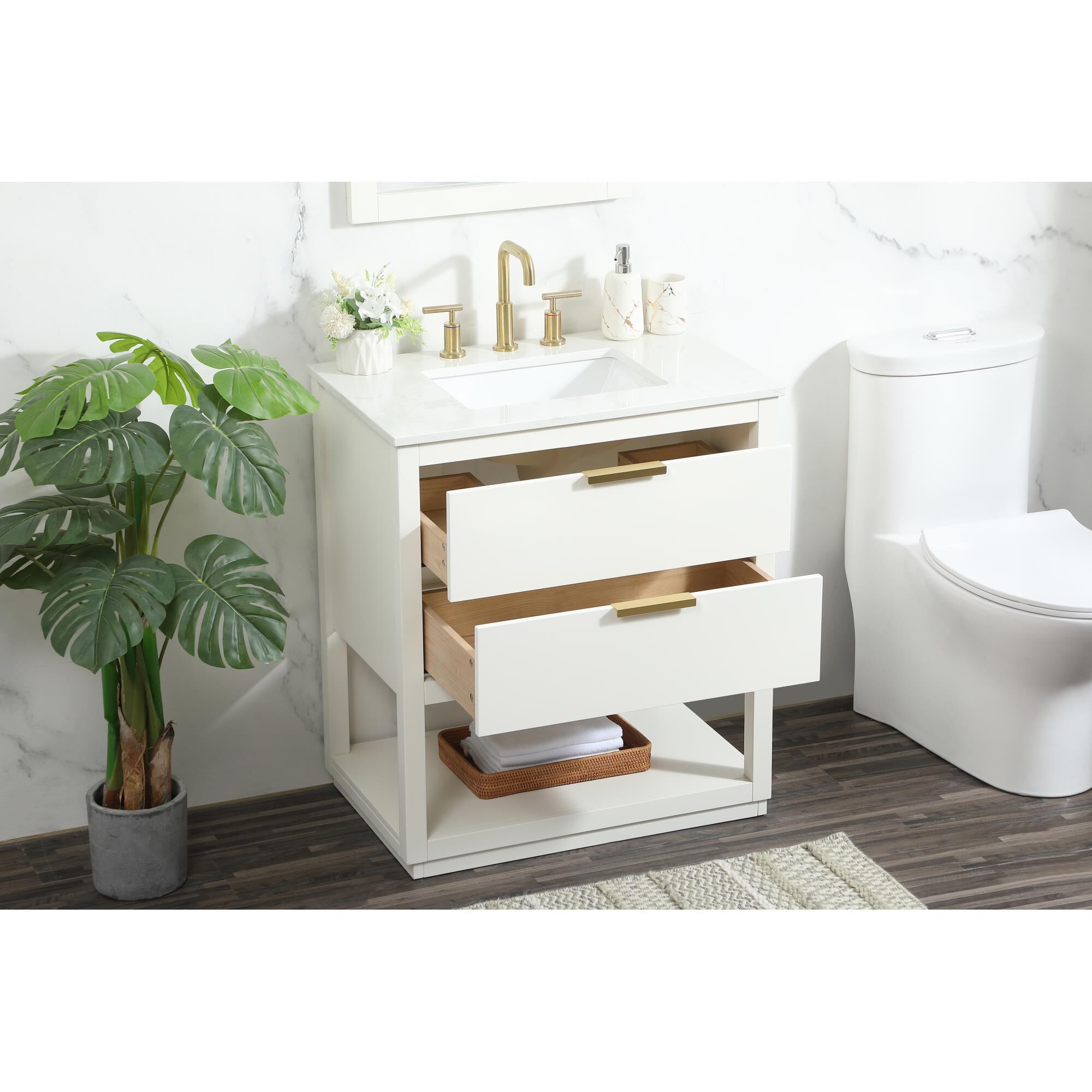 Larkin 30 Inch Bath Vanity by Elegant Decor