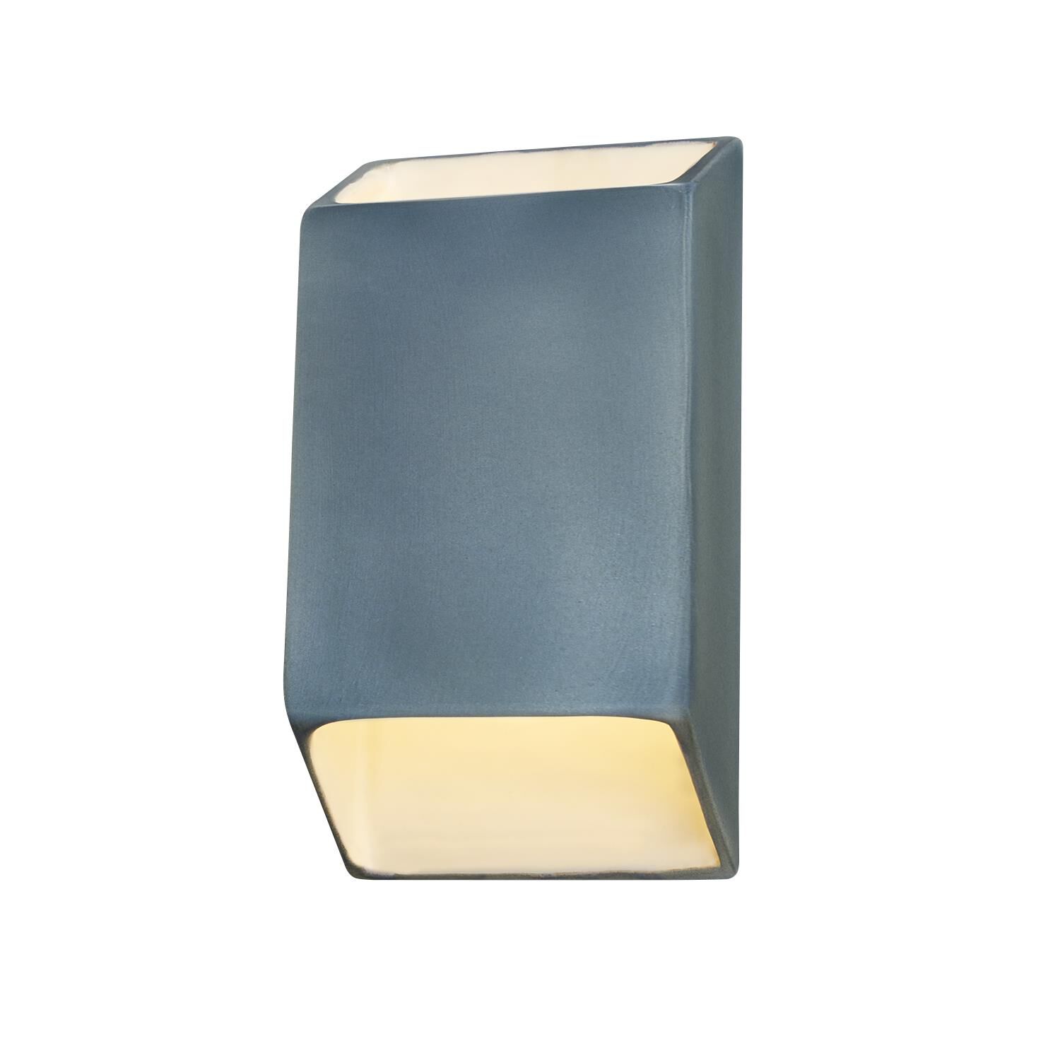 Shown in Midnight Sky - Matte White Internal finish and Shape - Tapered Rectangle accent
