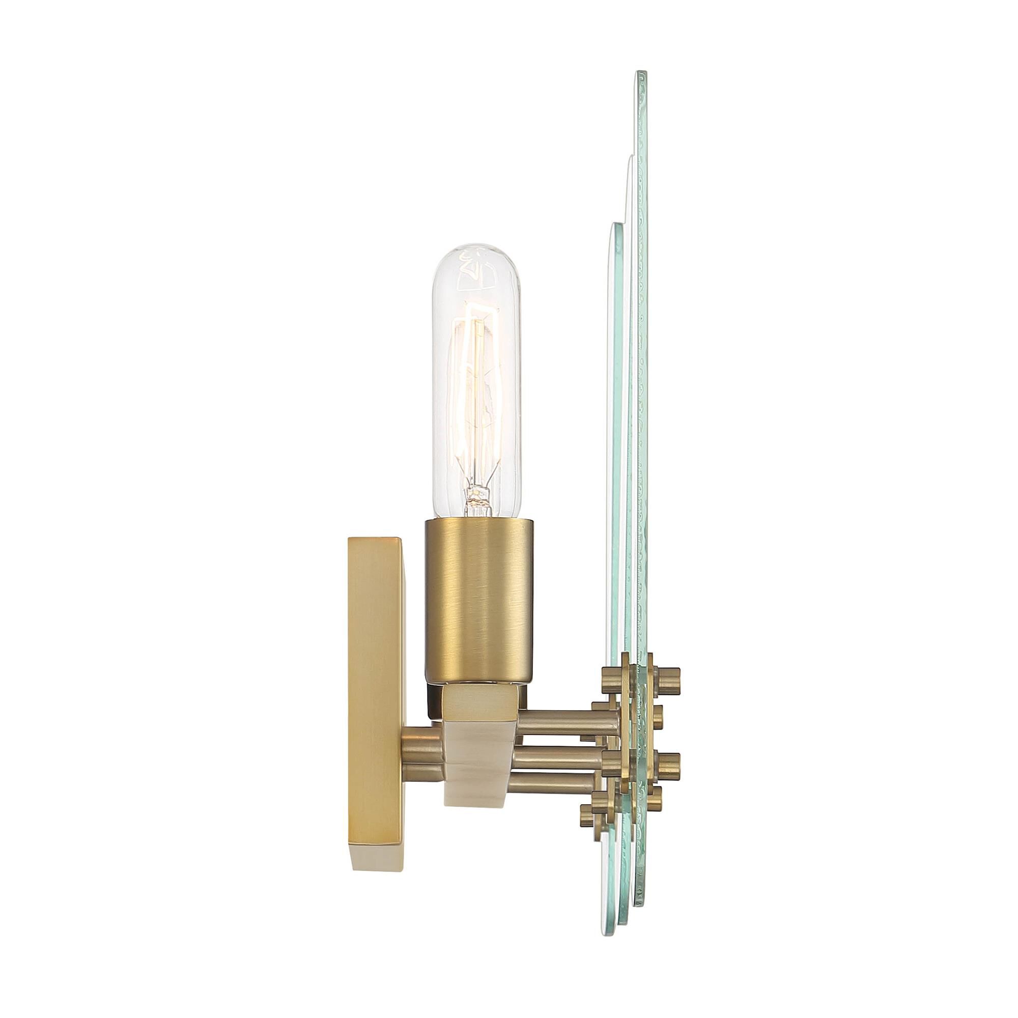 Shown in Brushed Gold finish and Clear glass