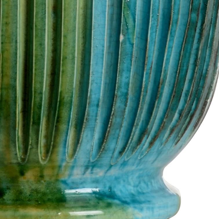 Shown in Aquamarine Glaze - Hand Sculpted finish and Natural shade