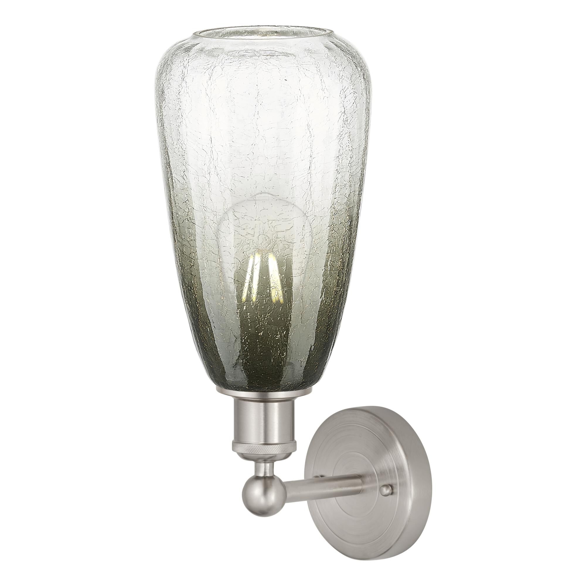 Shown in Brushed Satin Nickel finish and Slate glass