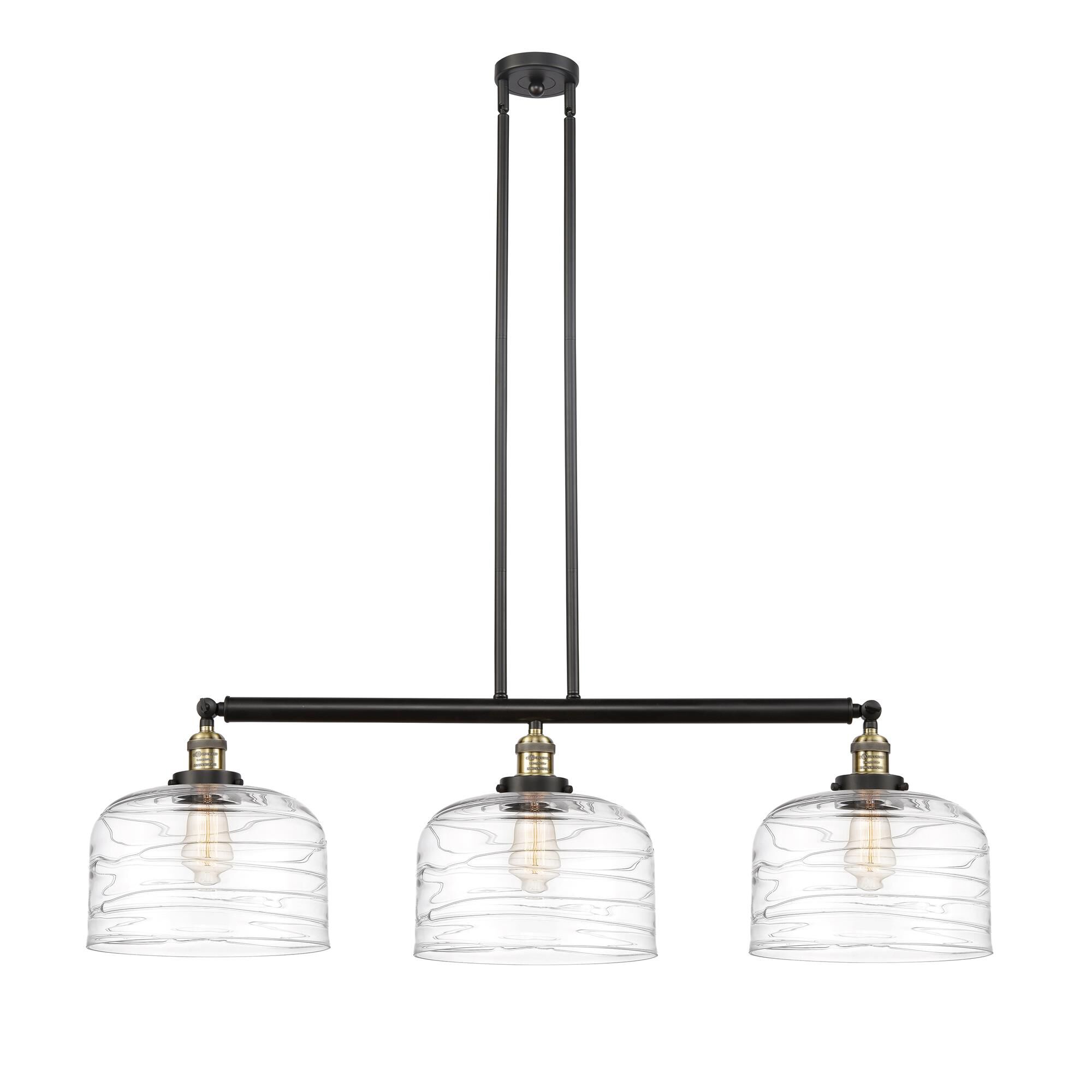 Bruno Marashlian X-Large Bell 42 Inch 3 Light Linear Suspension Light by Innovations Lighting
