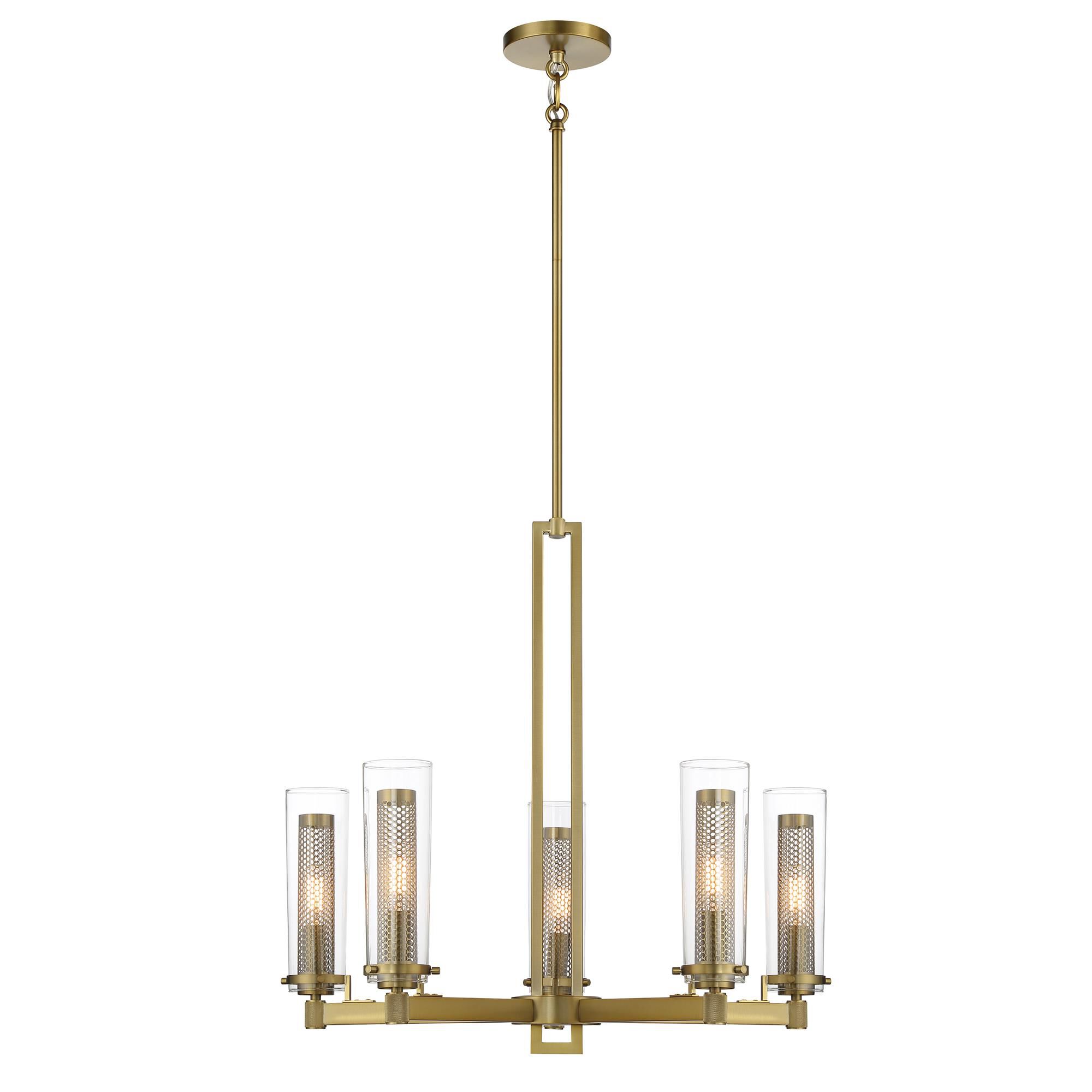 Shown in Soft Brass finish and Clear glass and Glass shade