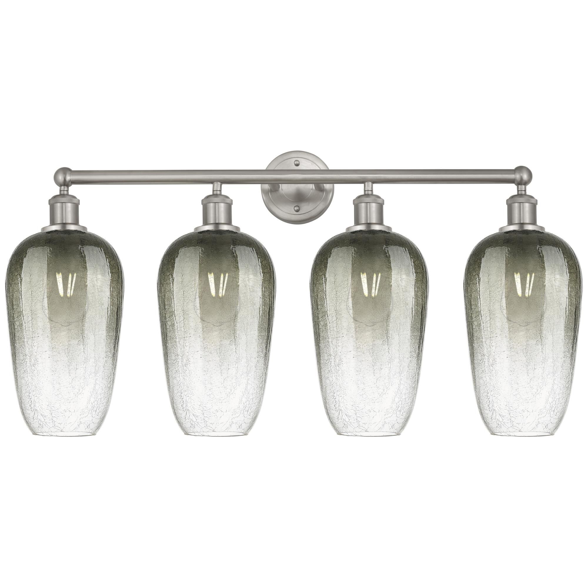 Shown in Brushed Satin Nickel finish and Slate glass