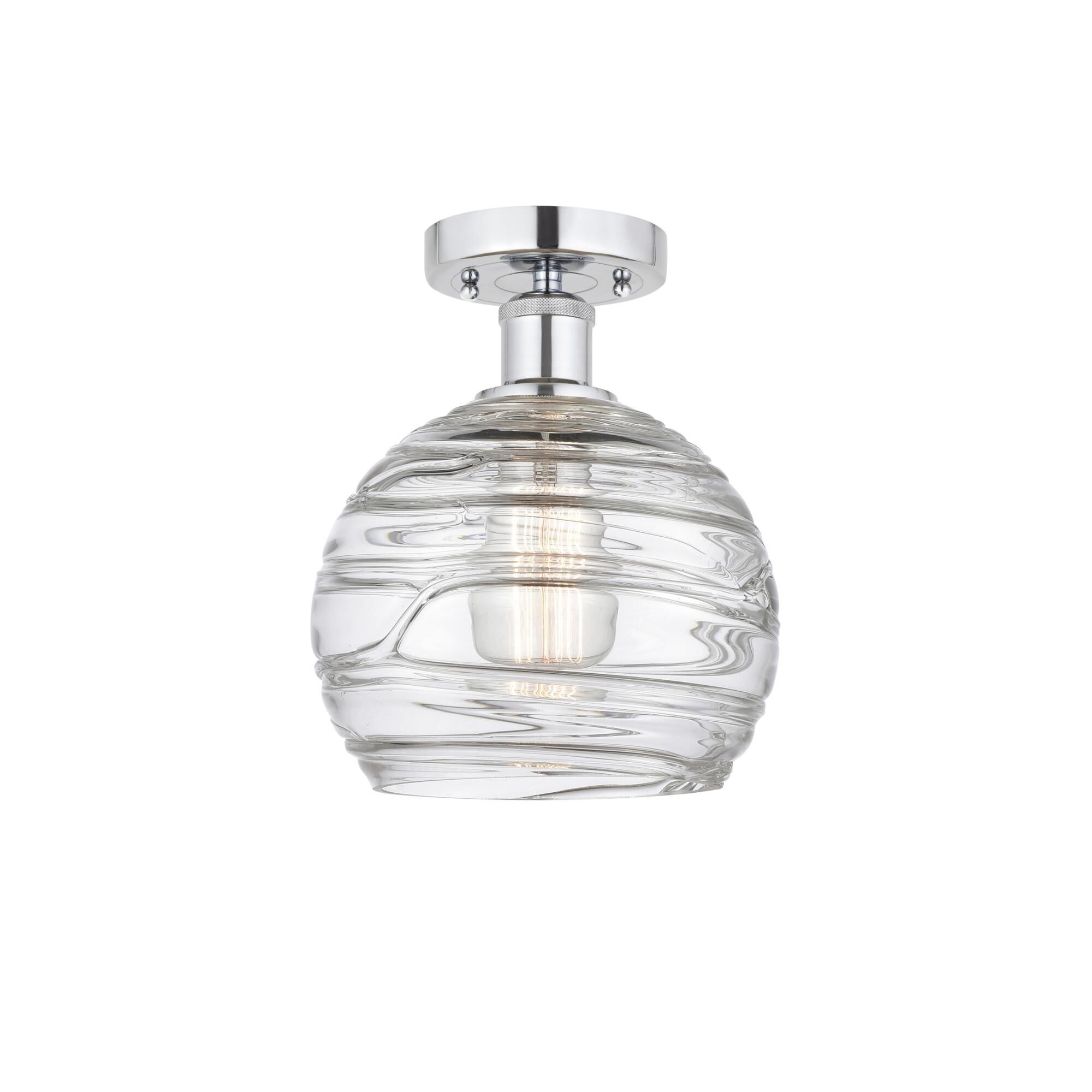 Bruno Marashlian Athens Deco Swirl 8 Inch 1 Light Semi Flush Mount by Innovations Lighting