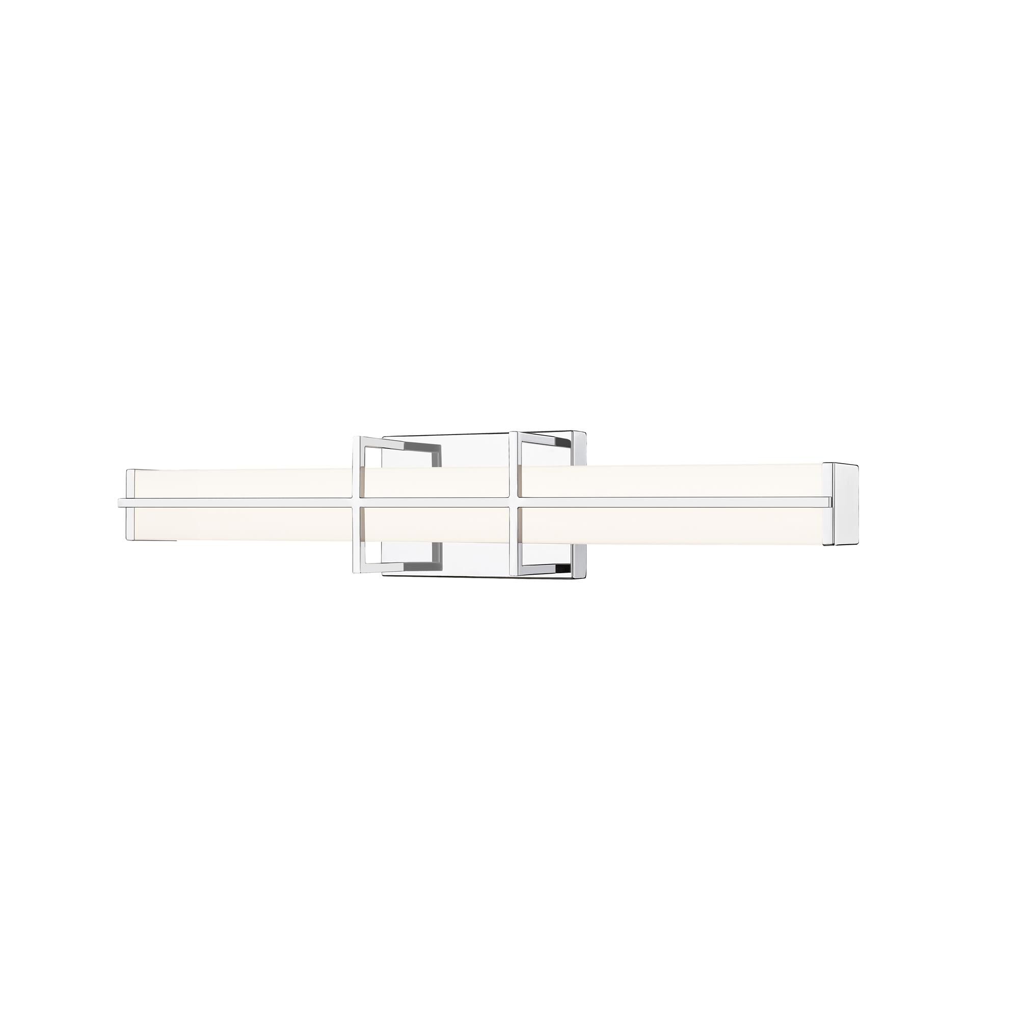 Shown in Chrome finish and Frosted glass and Frosted shade