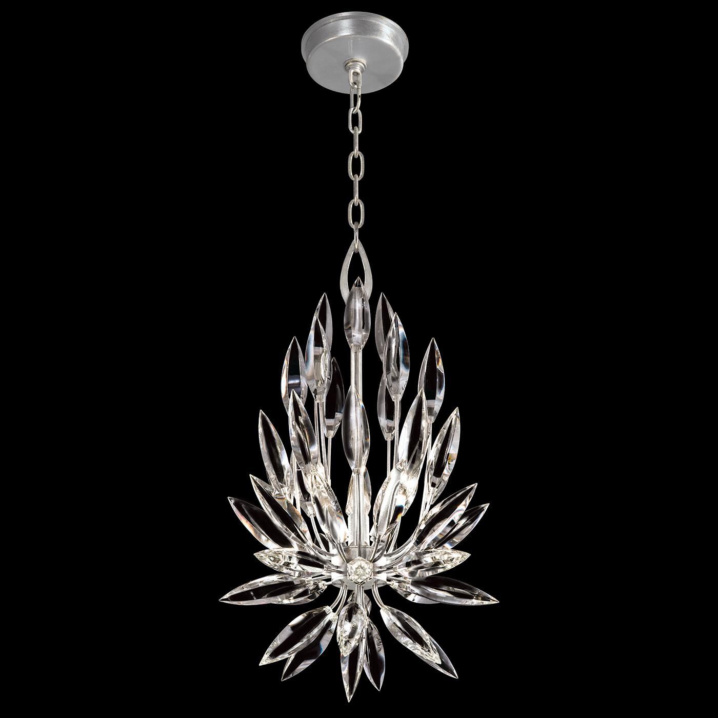Shown in Silver finish and True crystal and False glass