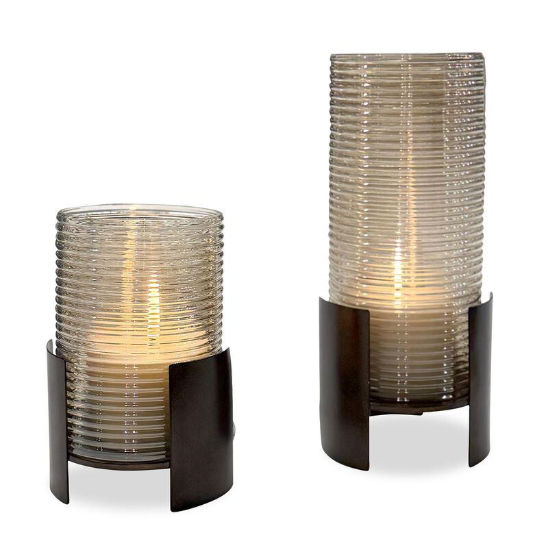 Fluted Fire Candle Holder by Uttermost
